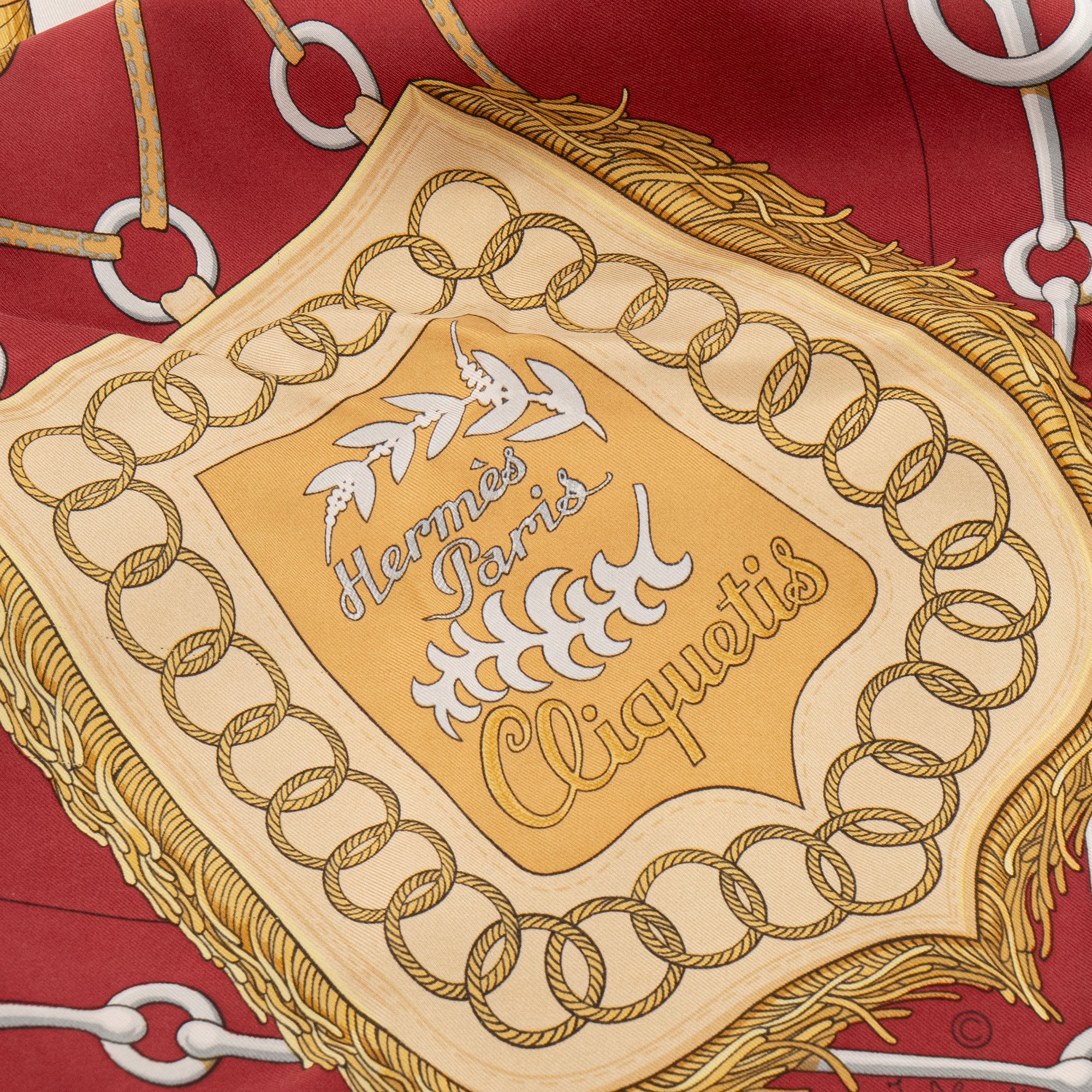 HERMÈS - Carré 90 Cliquetis Hermès en soie multicolore