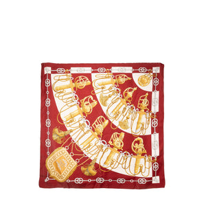 HERMÈS - Carré 90 Cliquetis Hermès en soie multicolore