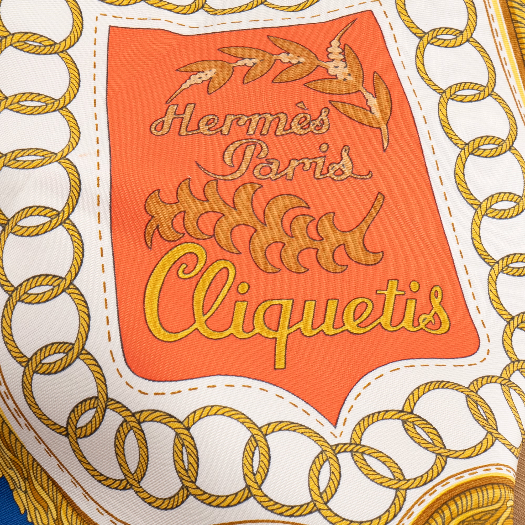 HERMÈS - Carré 90 Cliquetis Hermès en soie multicolore