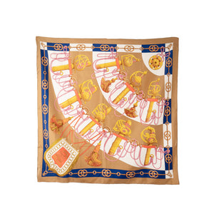 HERMÈS - Carré 90 Cliquetis Hermès en soie multicolore