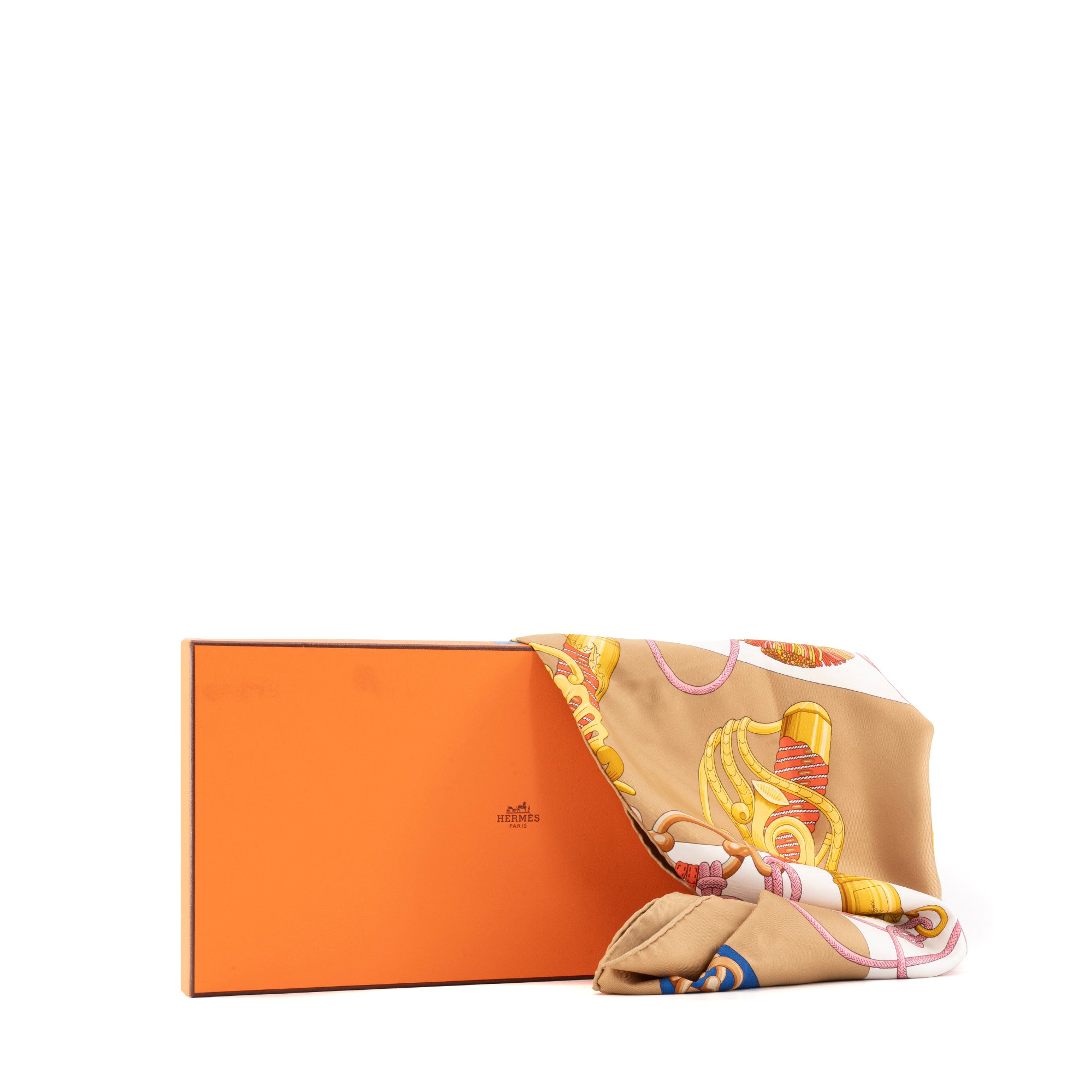 HERMÈS - Carré 90 Cliquetis Hermès en soie multicolore