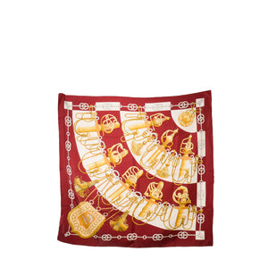 HERMÈS - Carré 90 Cliquetis Hermès en soie multicolore