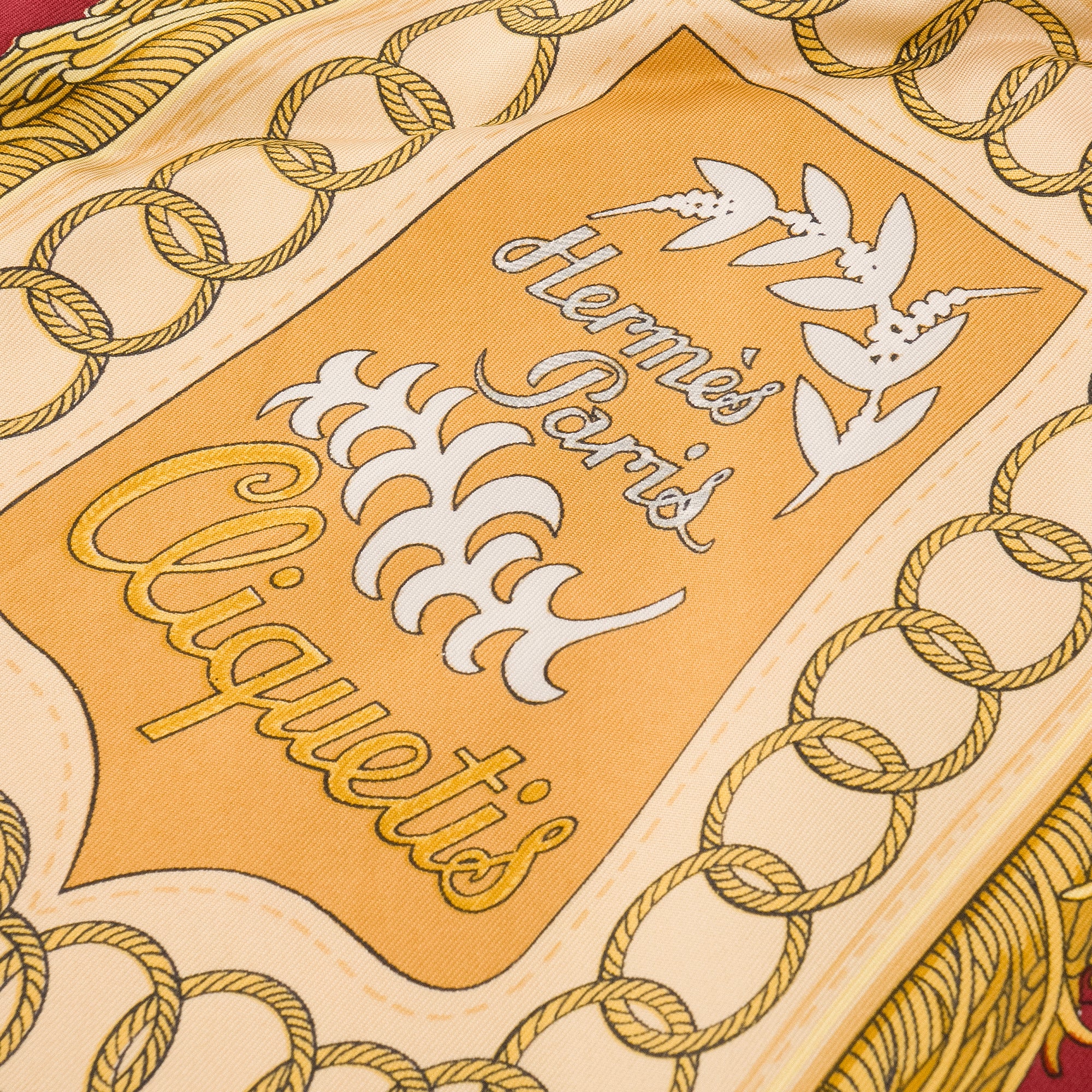 HERMÈS - Carré 90 Cliquetis Hermès en soie multicolore