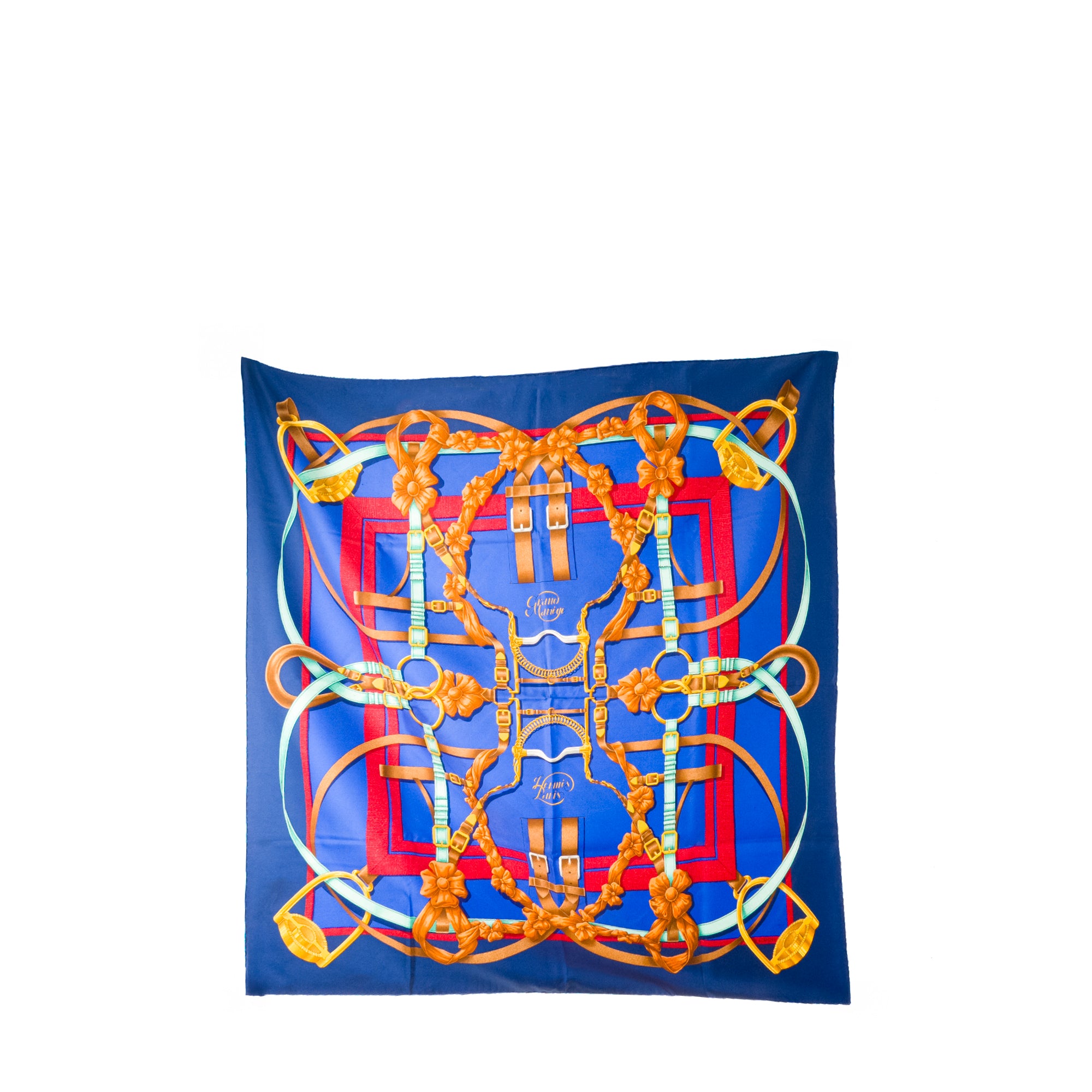 HERMÈS - Carré 90 Grand Manège Hermès en soie multicolore