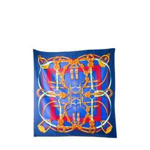 HERMÈS - Carré 90 Grand Manège Hermès en soie multicolore