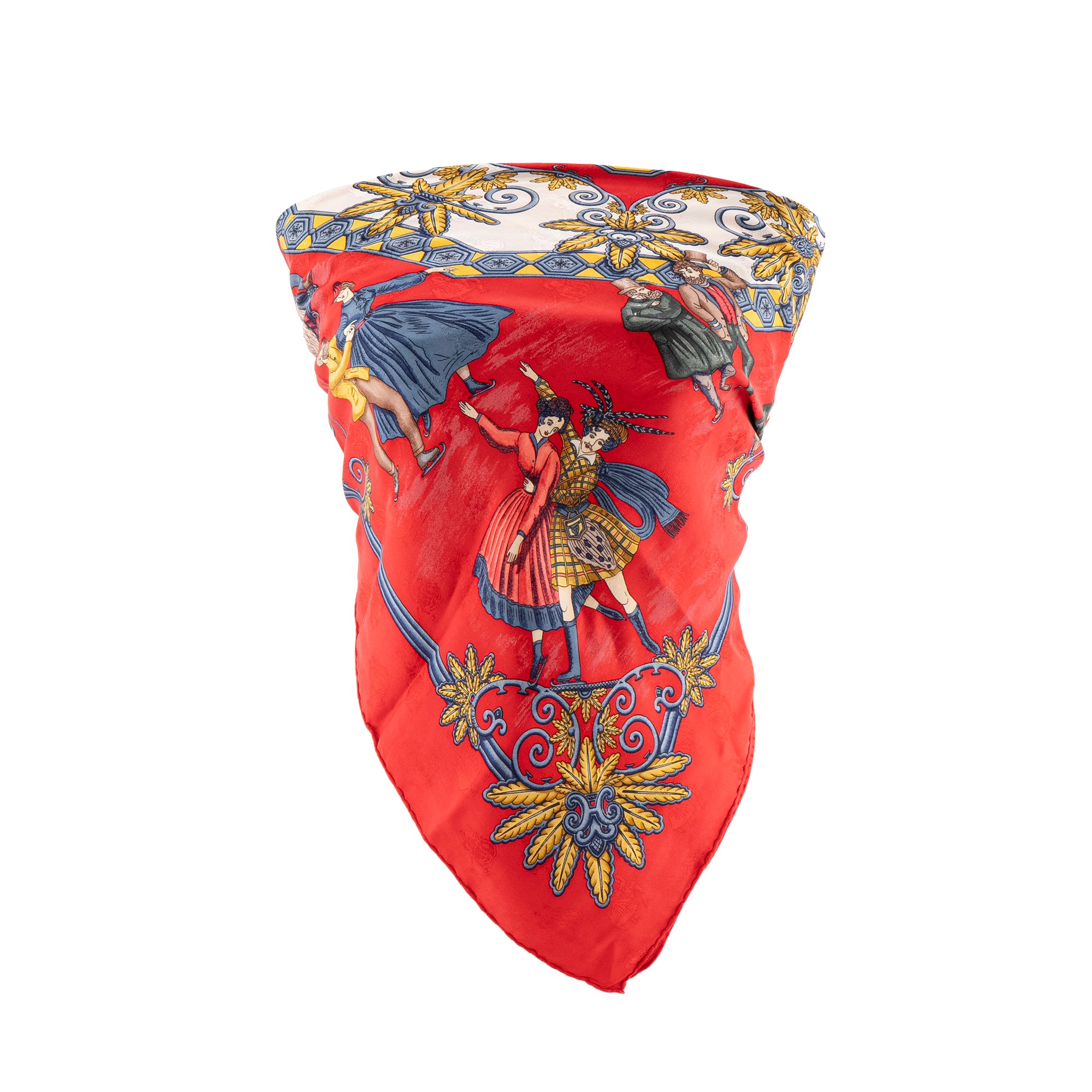 HERMES - Carré 90 Joies d’Hiver Hermès en soie multicolore