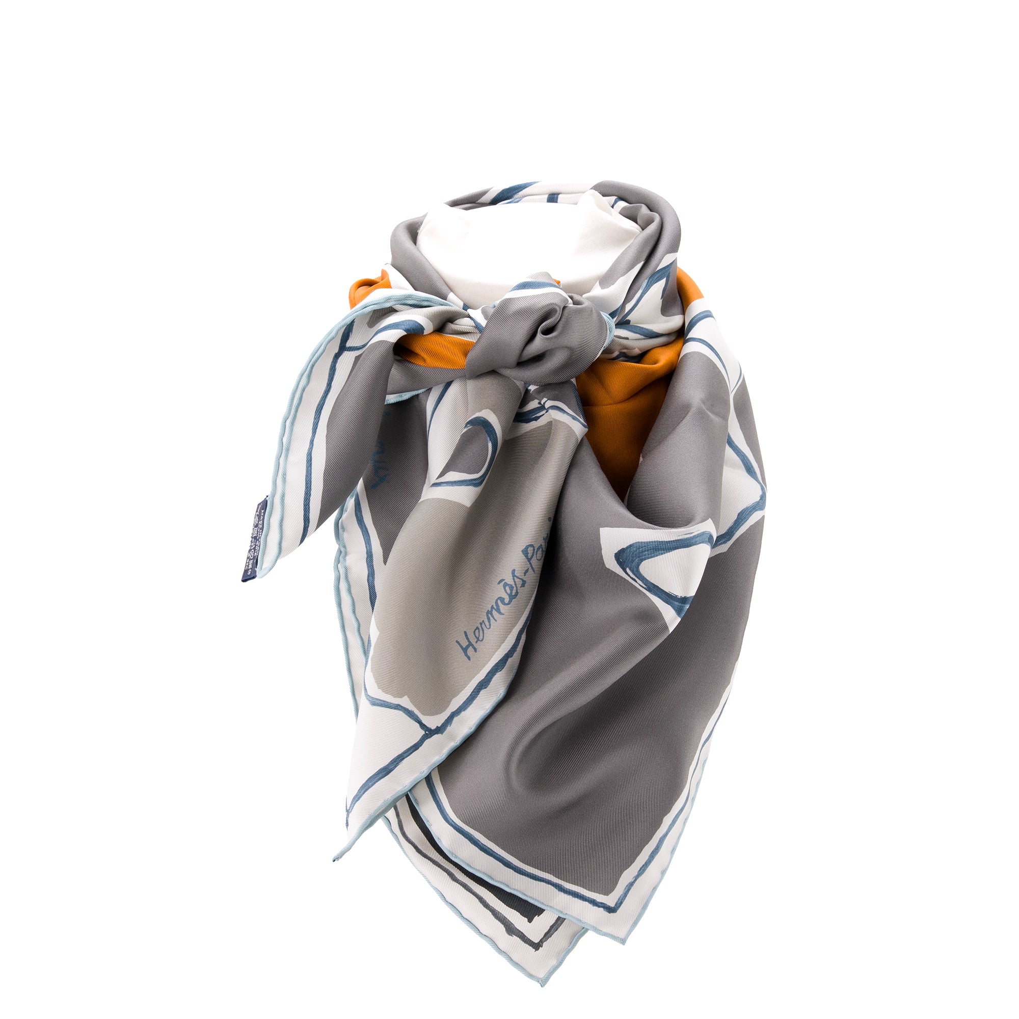 HERMÈS - Carré 90 La Danse Des Chevaux Double Face Hermès en soie multicolore