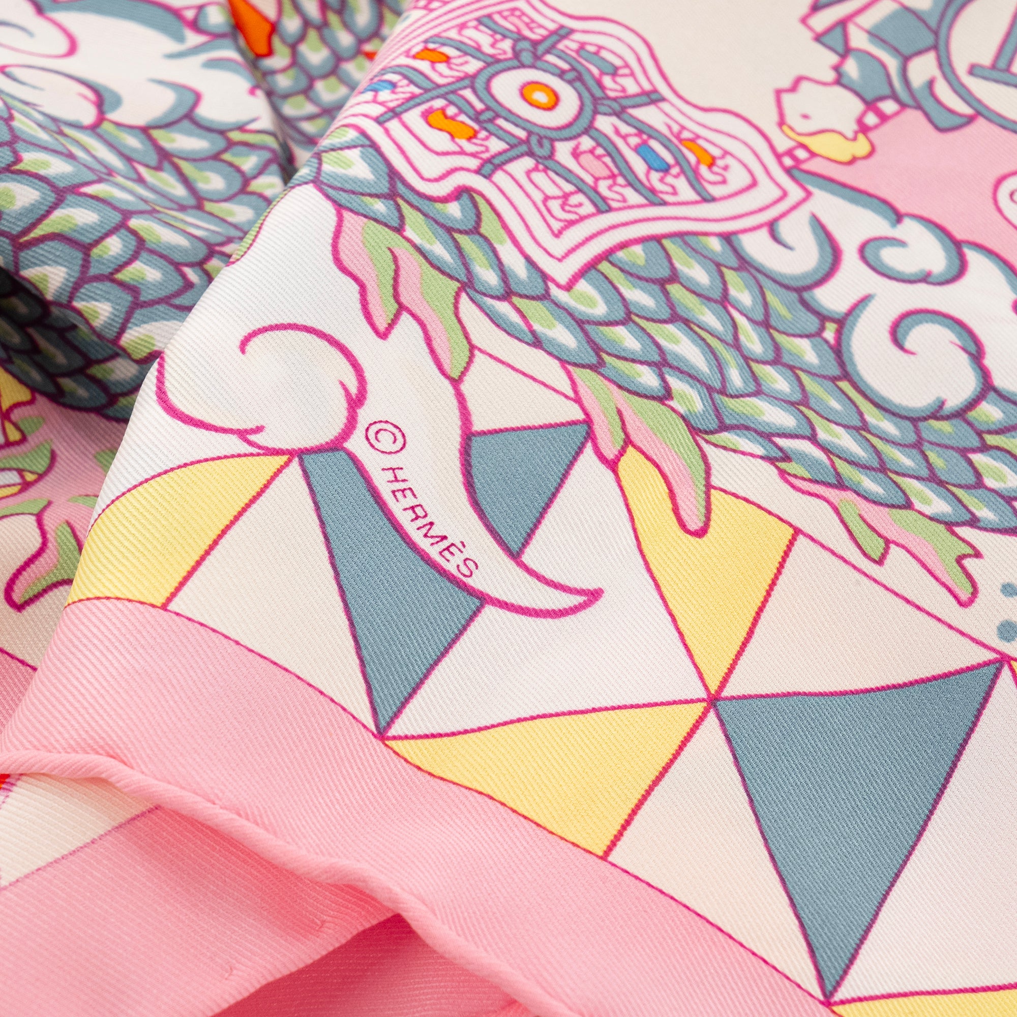 HERMÈS - Carré 65 L'Épopée d'Hermès Jan Bajtlik x Hermès en soie multicolore