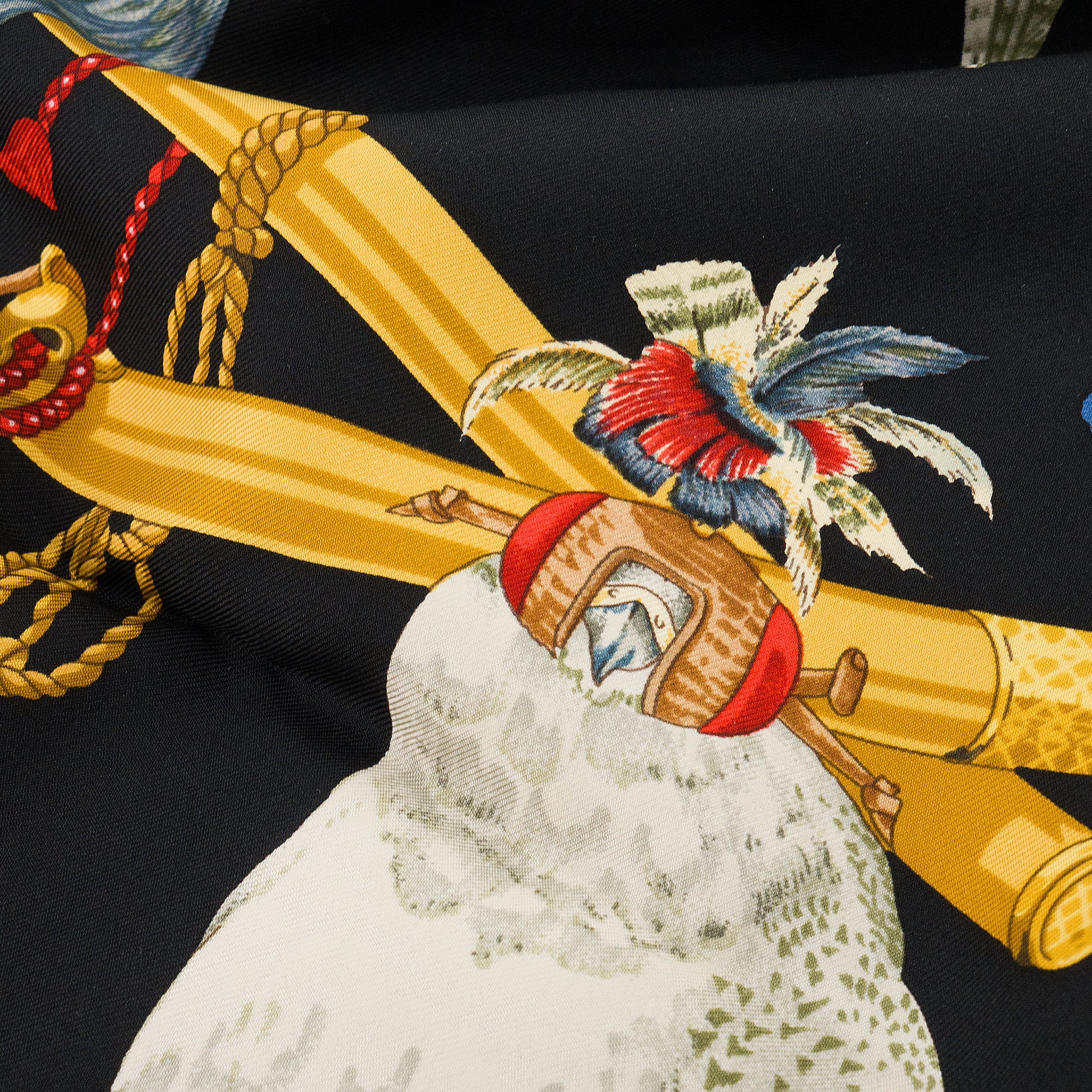 HERMÈS - Carré 90 Les Oiseaux Du Roy Hermès en soie multicolore