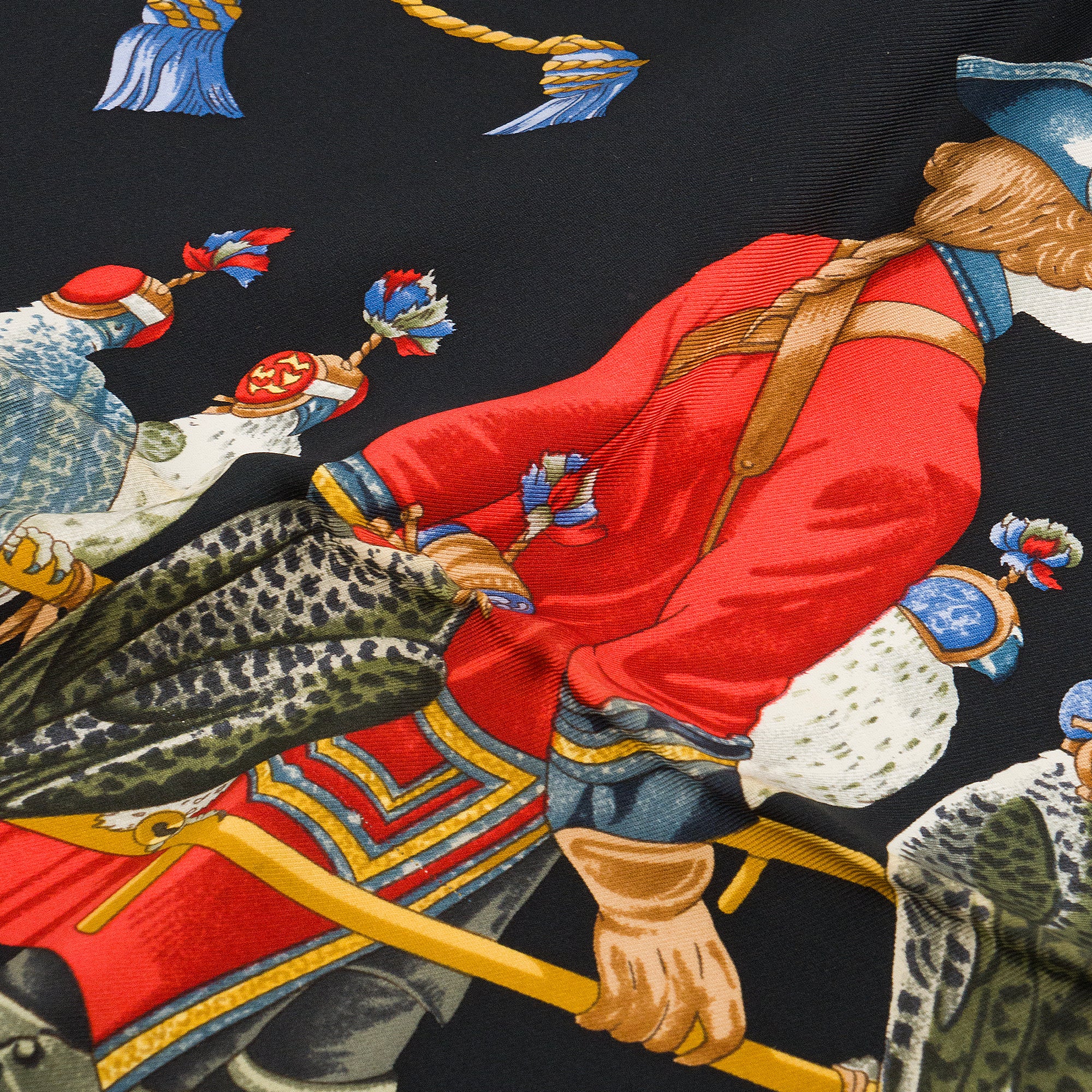 HERMÈS - Carré 90 Les Oiseaux Du Roy Hermès en soie multicolore