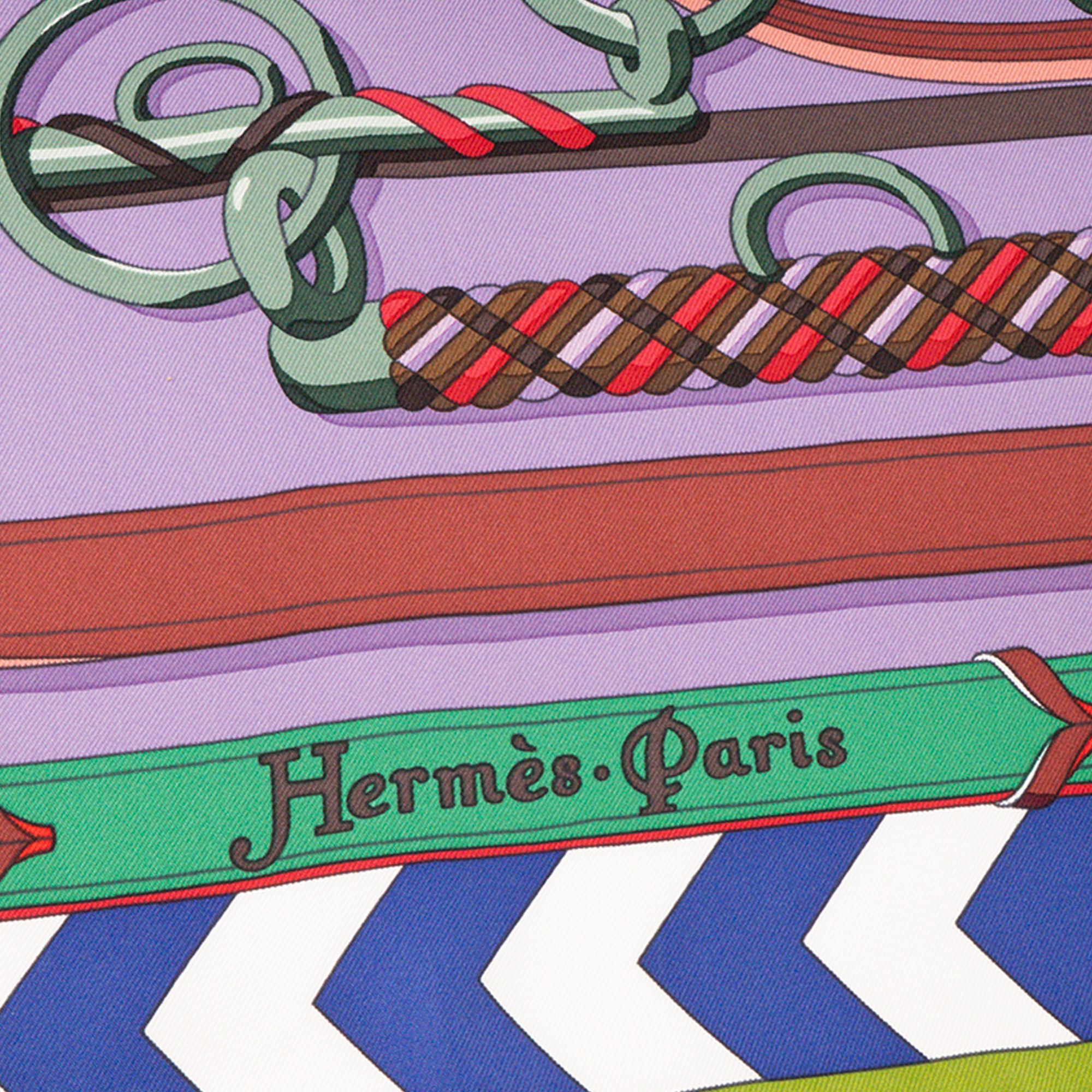 HERMÈS - Hermès Equestrian Panoply 90 silk twill scarf in multicolour