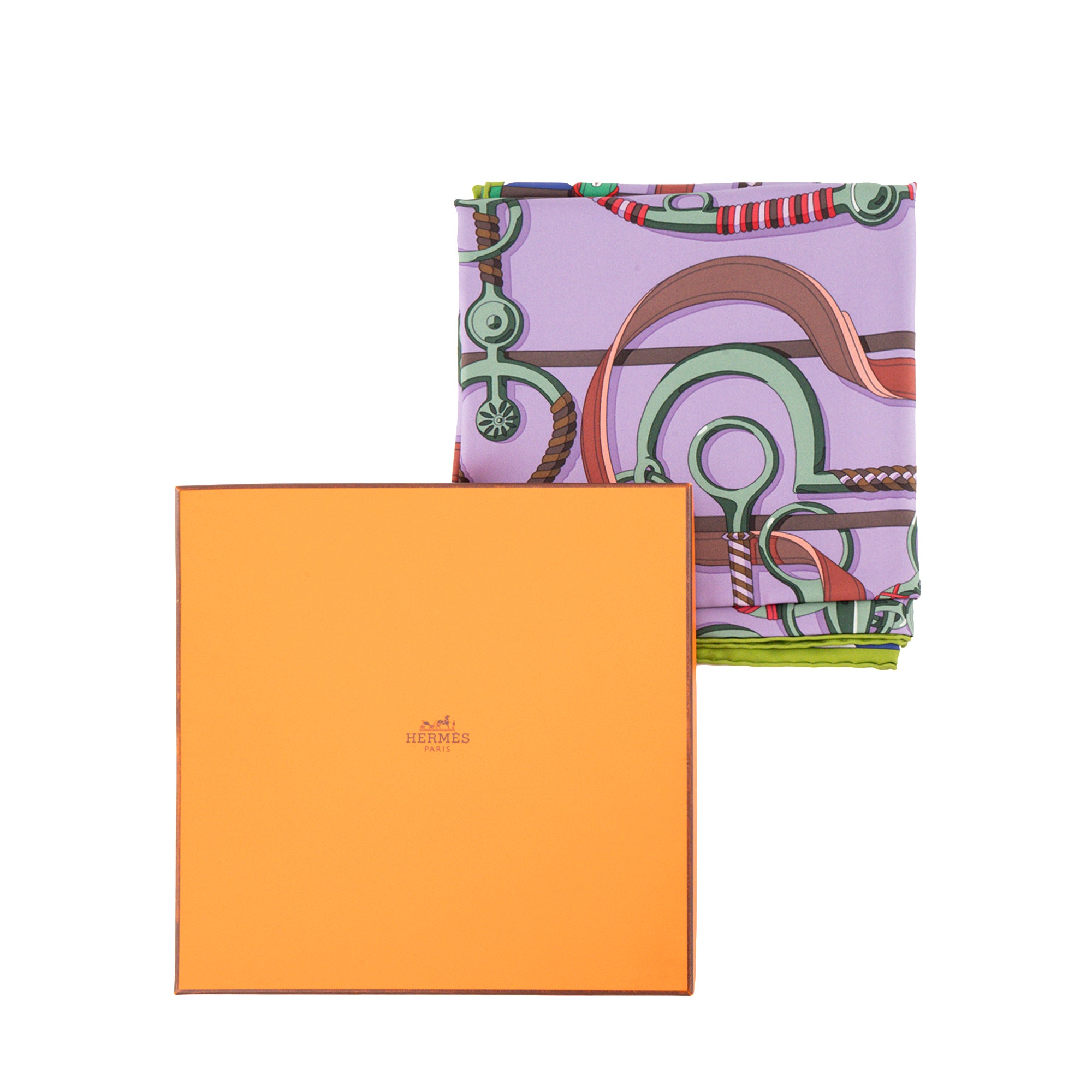 HERMÈS - Hermès Equestrian Panoply 90 silk twill scarf in multicolour