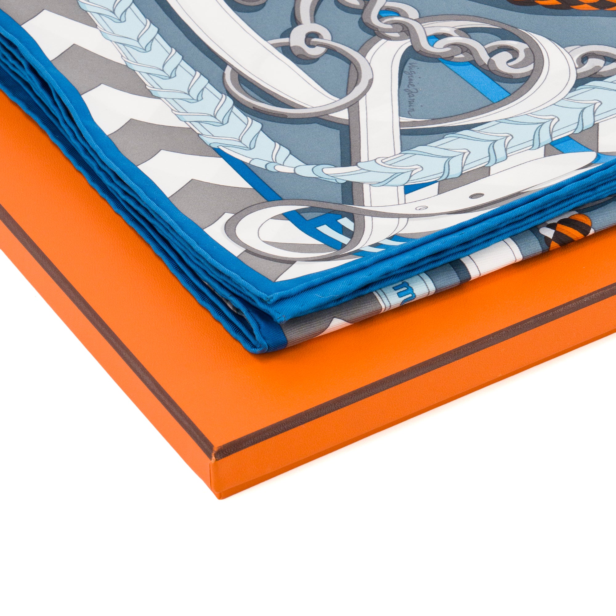 HERMÈS - Carré 90 Panoplie Équestre Hermès en soie multicolore