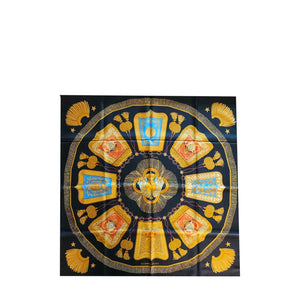 HERMÈS - Carré 90 Poste et Cavalerie Hermès en soie multicolore