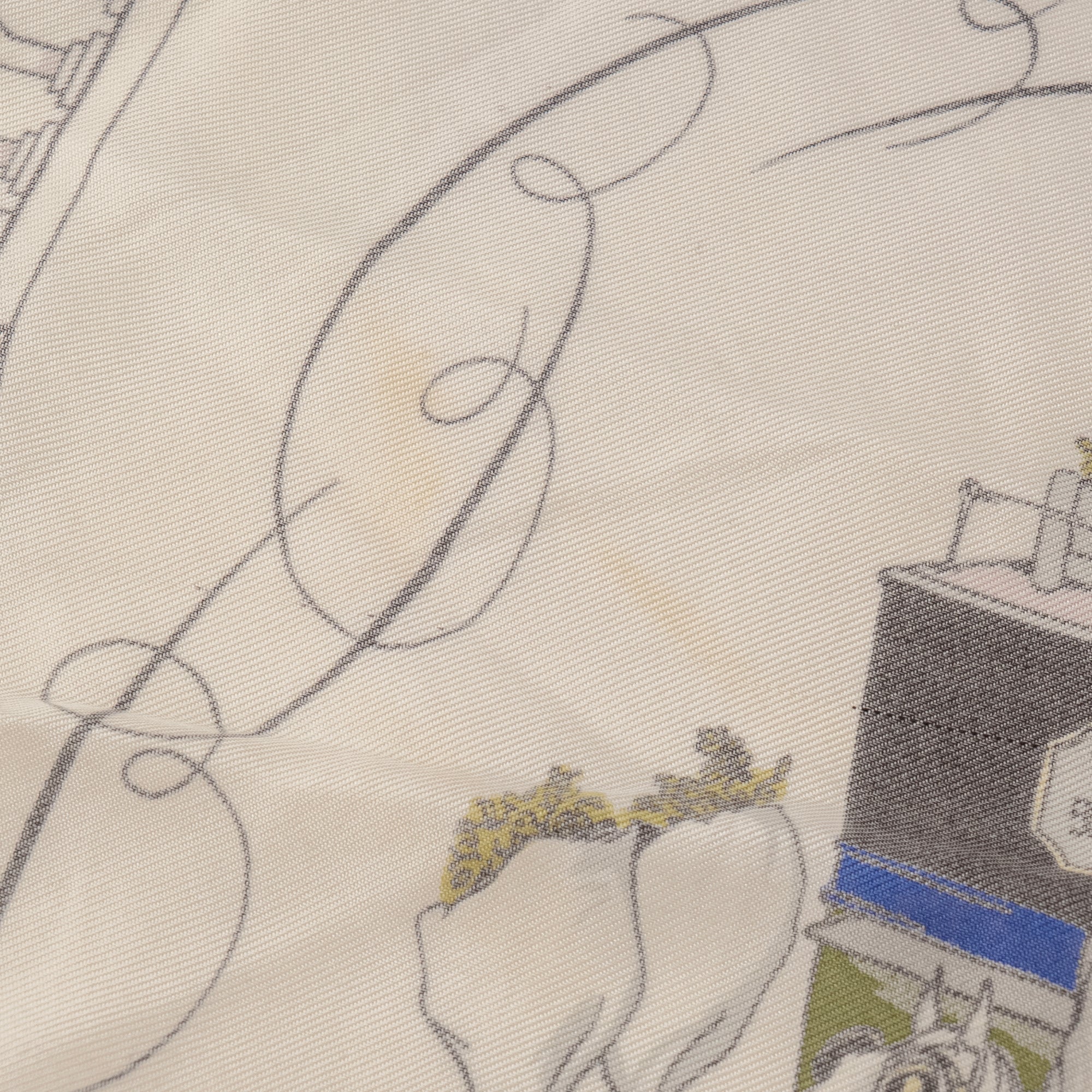 HERMÈS - Carré 90 Quai aux Fleurs Hermès en soie multicolore