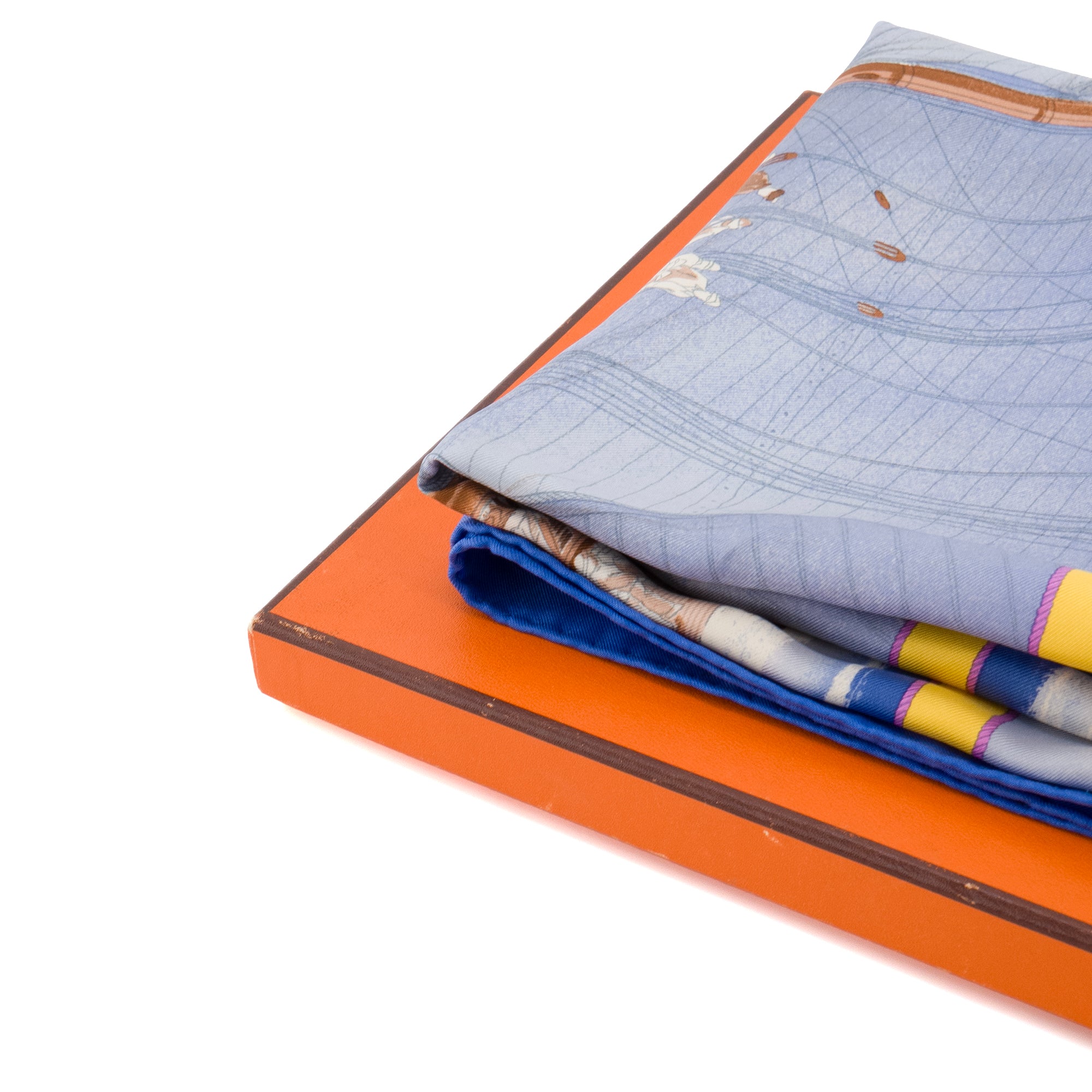 HERMÈS - Carré 90 Rafales Hermès en soie multicolore