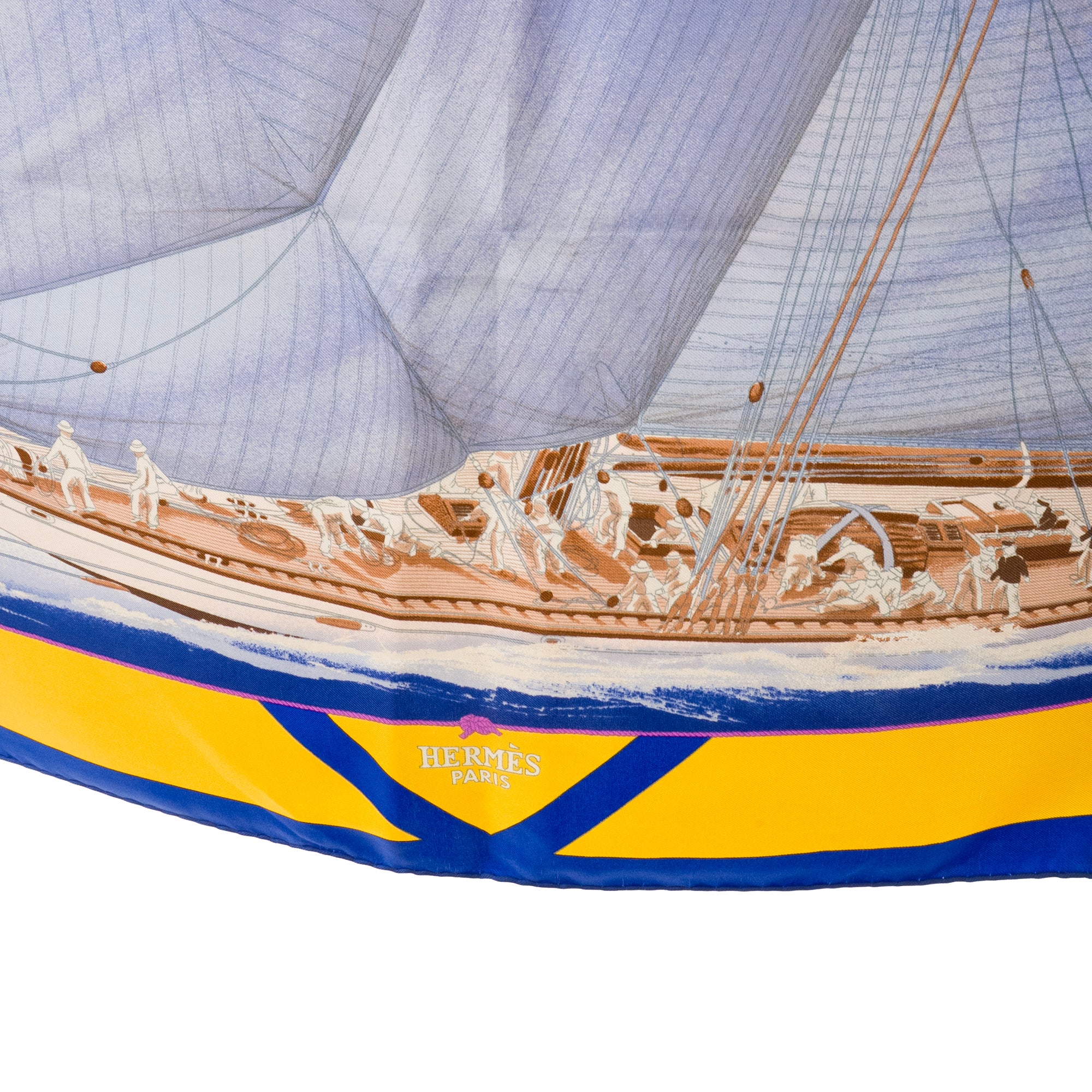 HERMÈS - Carré 90 Rafales Hermès en soie multicolore