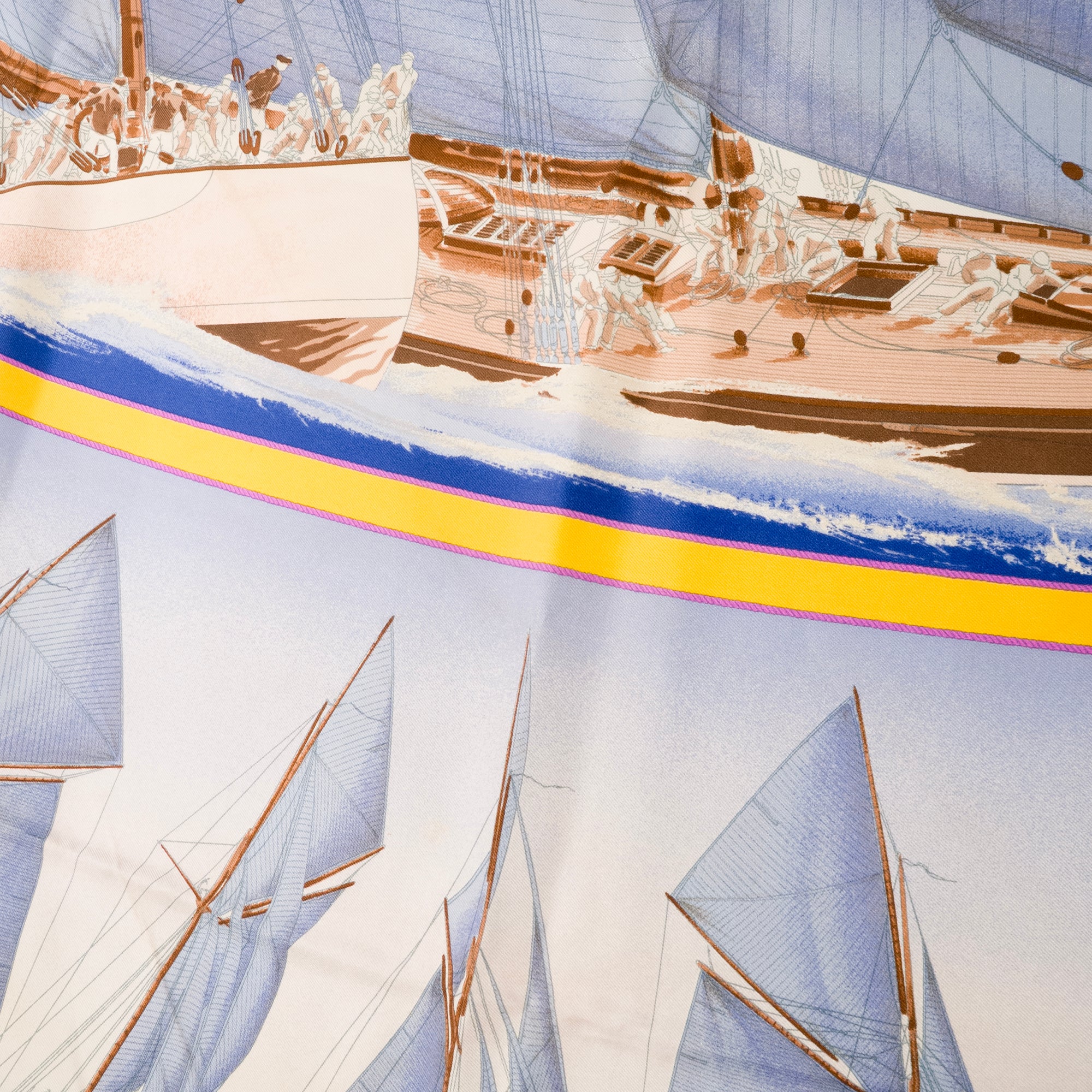 HERMÈS - Carré 90 Rafales Hermès en soie multicolore