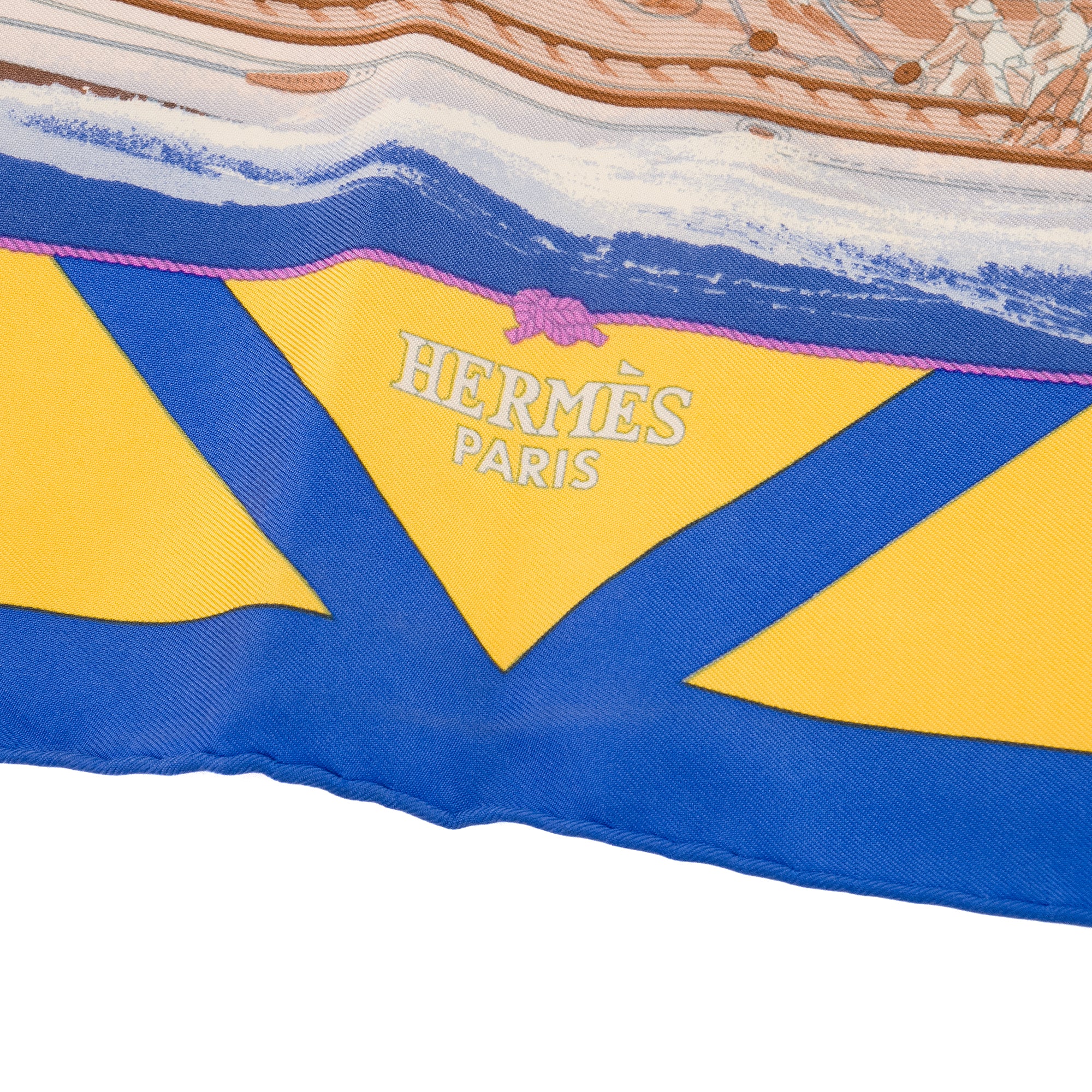 HERMÈS - Carré 90 Rafales Hermès en soie multicolore