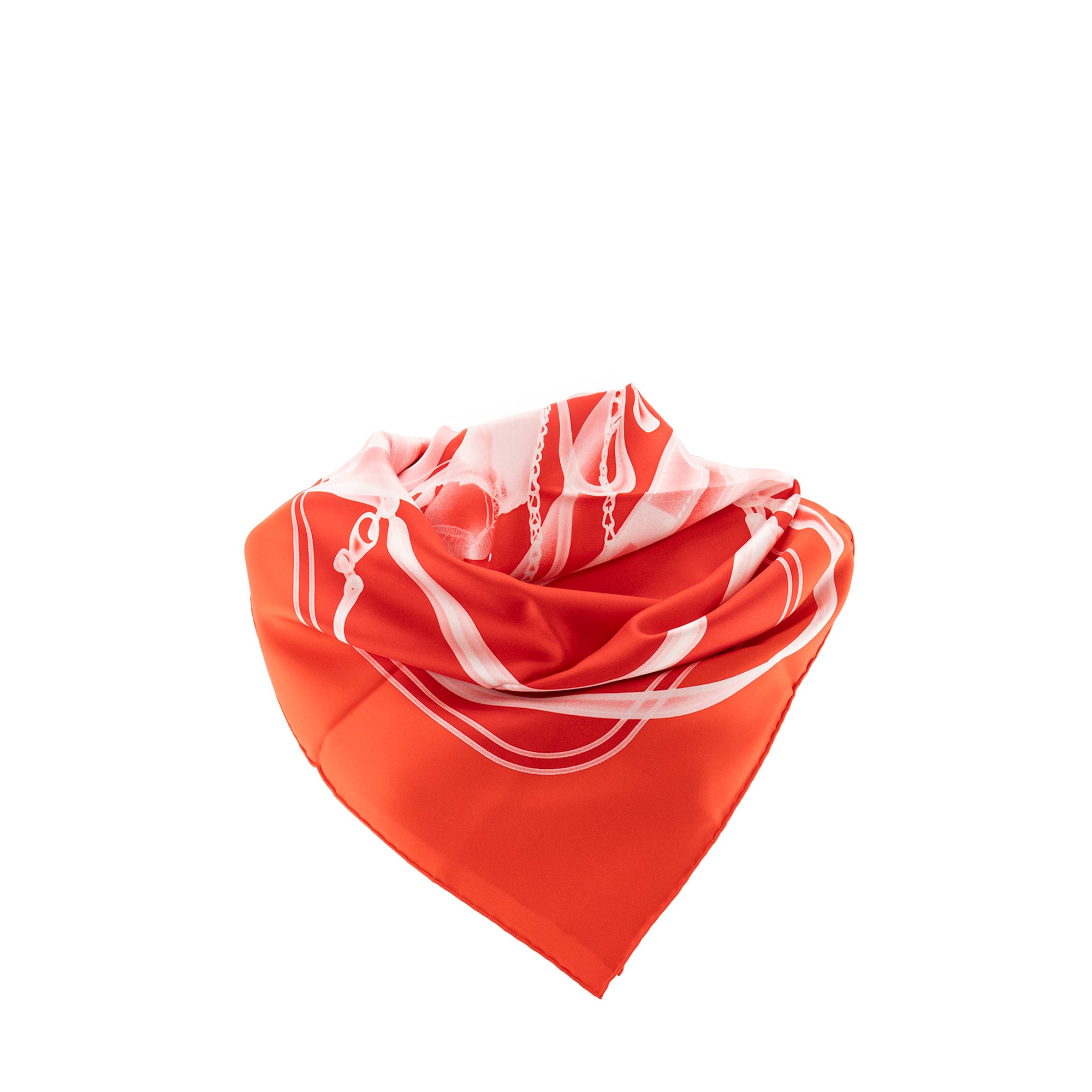 HERMÈS - Carré 90 Please Check In Hermès en soie multicolore