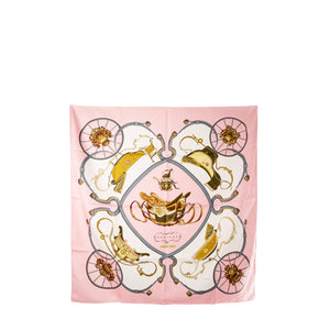 HERMÈS - Carré 90 Spring Hermès en soie rose