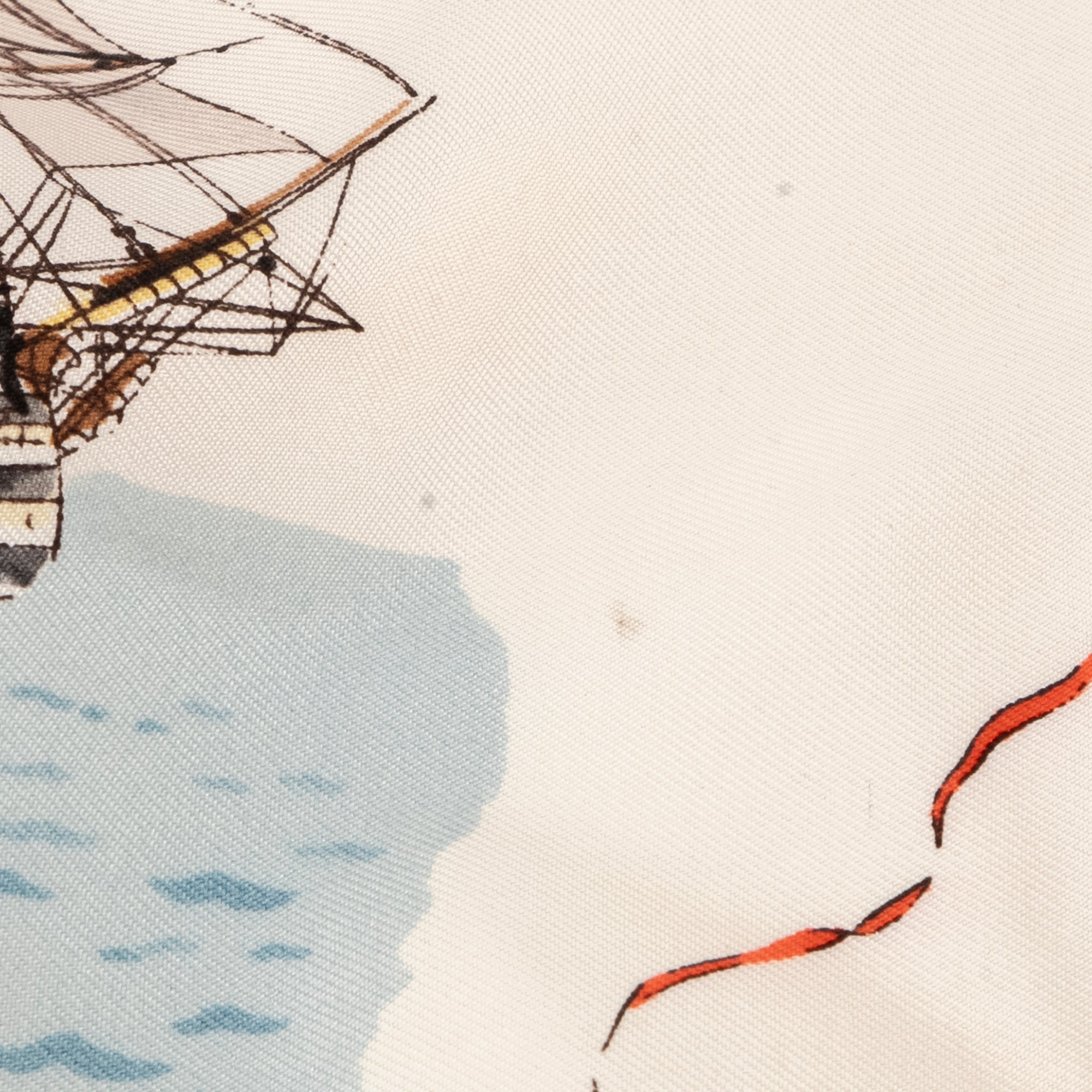 HERMÈS - Carré 90 Vaisseaux et Frégates Hermès en soie multicolore