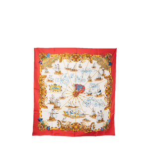 HERMÈS - Carré 90 Voiles de Lumières Hermès en soie multicolore