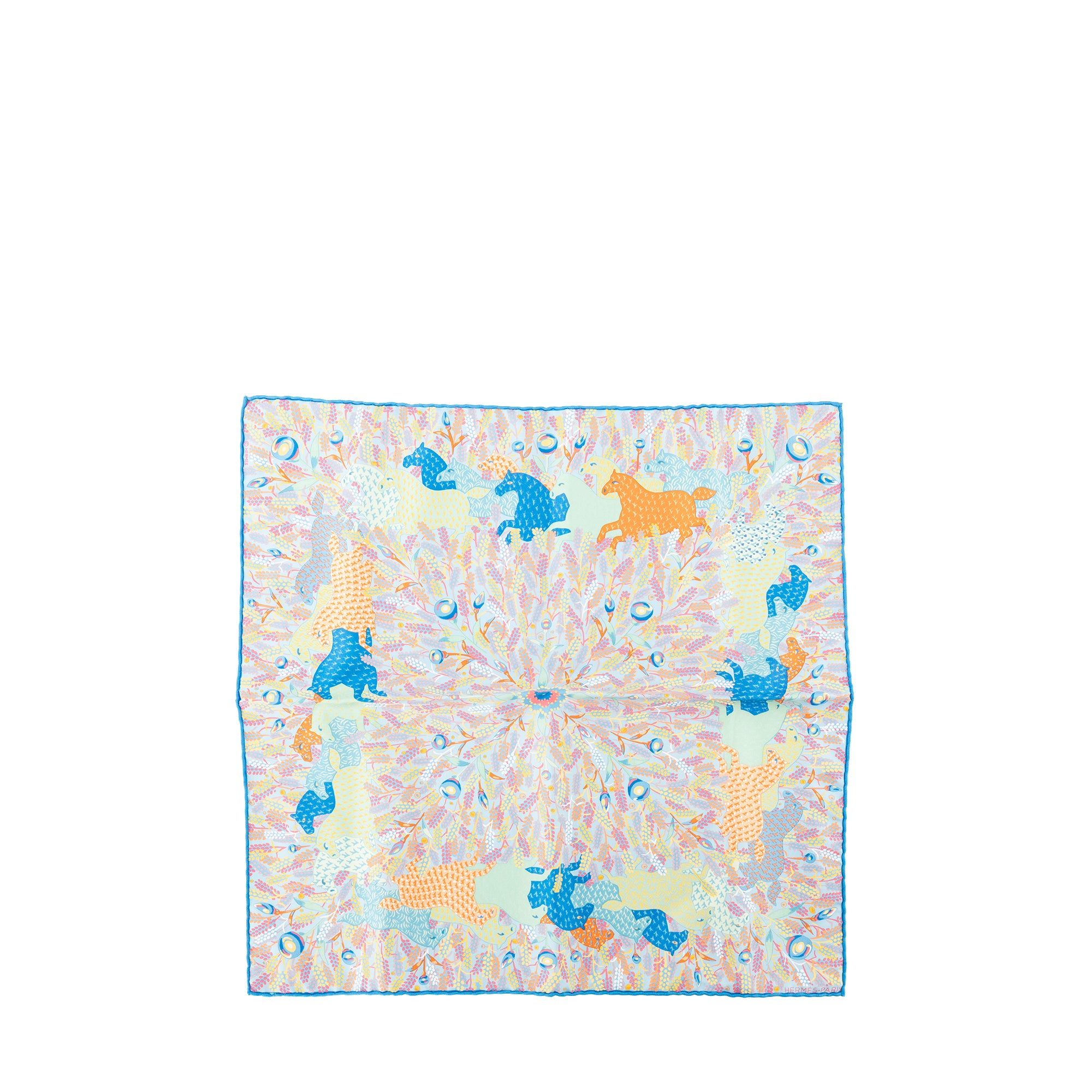 HERMÈS - Carré Gavroche 45 Hermès en soie multicolore