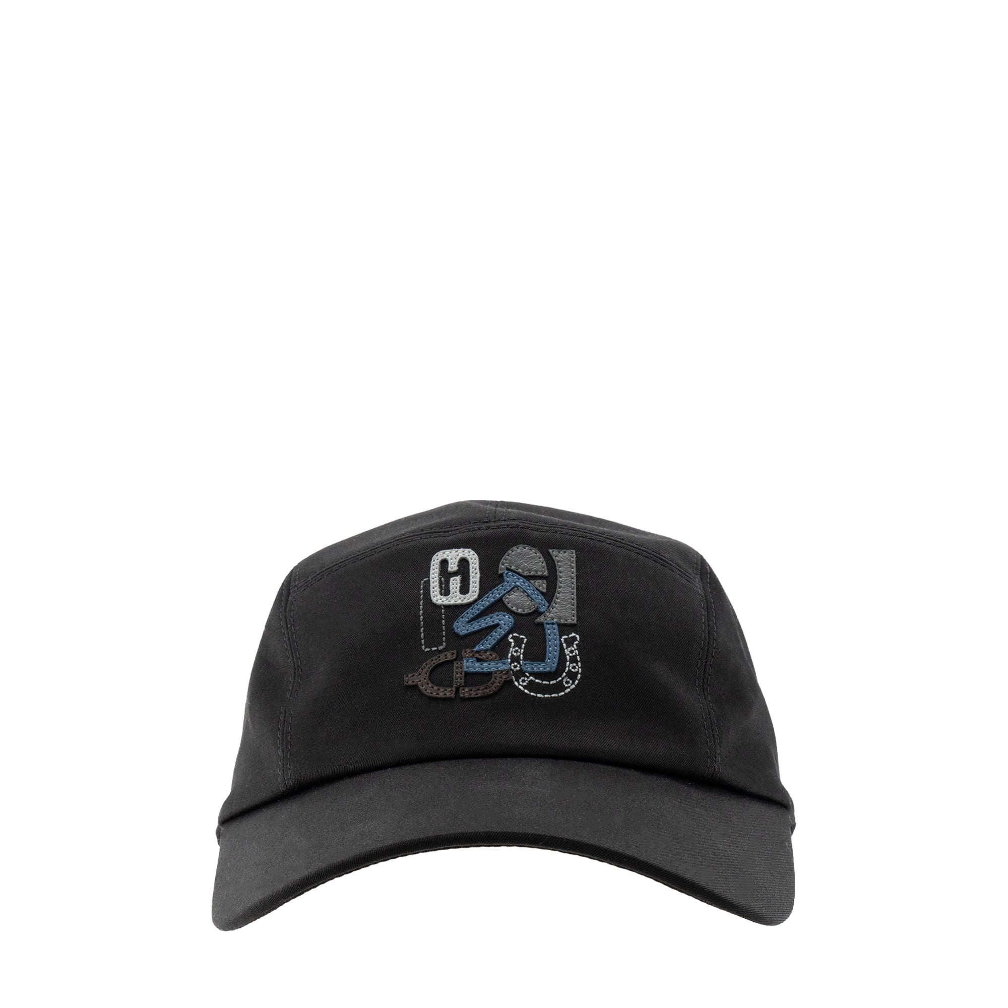 HERMÈS - Casquette Nevada Puzzle Hermès en coton noir (T57)