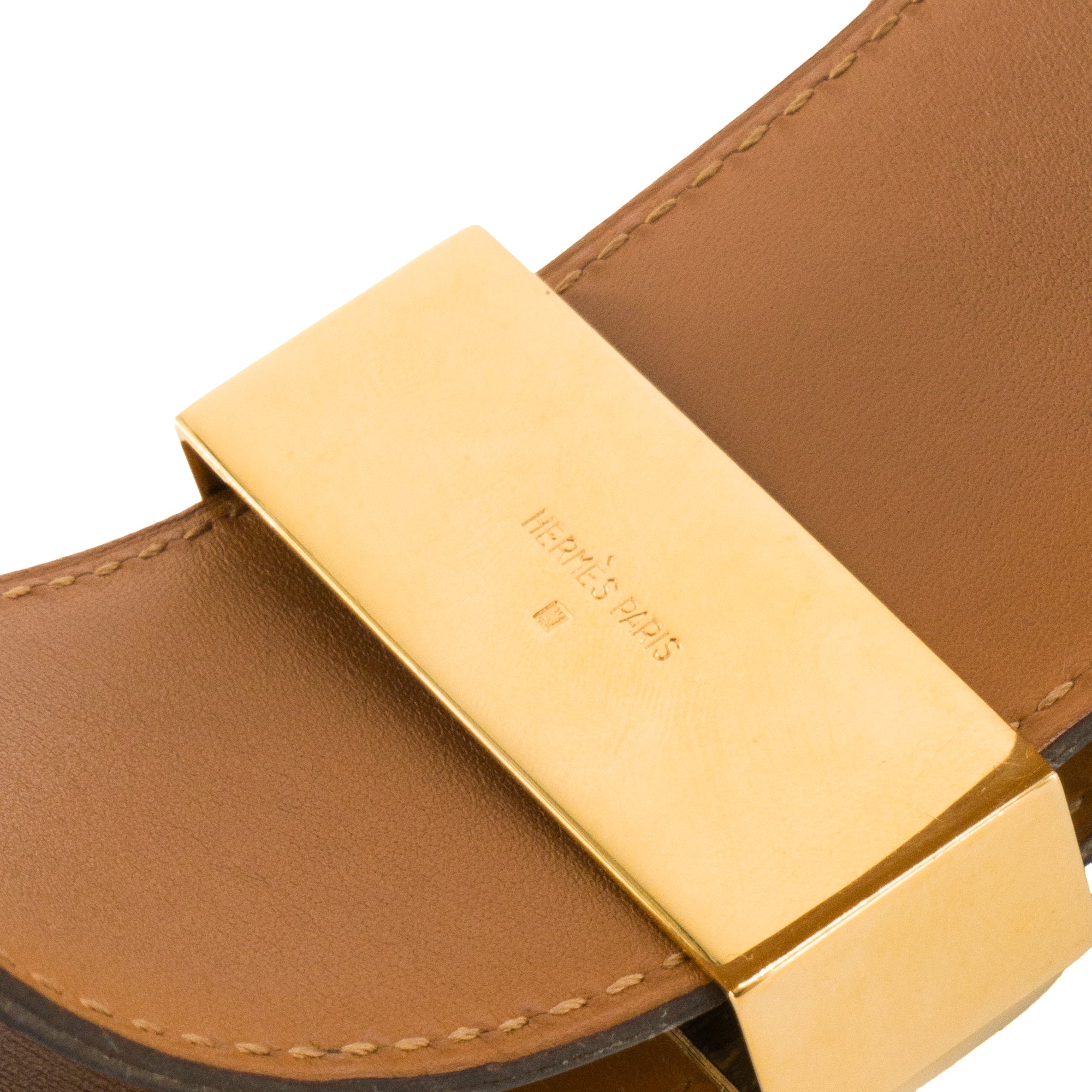 HERMÈS - Ceinture Collier de Chien Hermès en cuir box noir (T68)