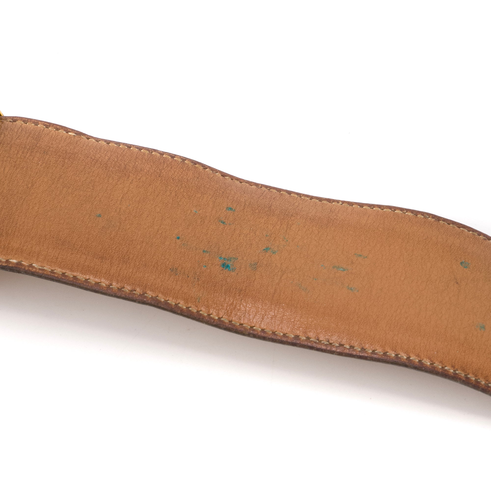 HERMÈS - Ceinture Collier de Chien Hermès en cuir marron (T70)