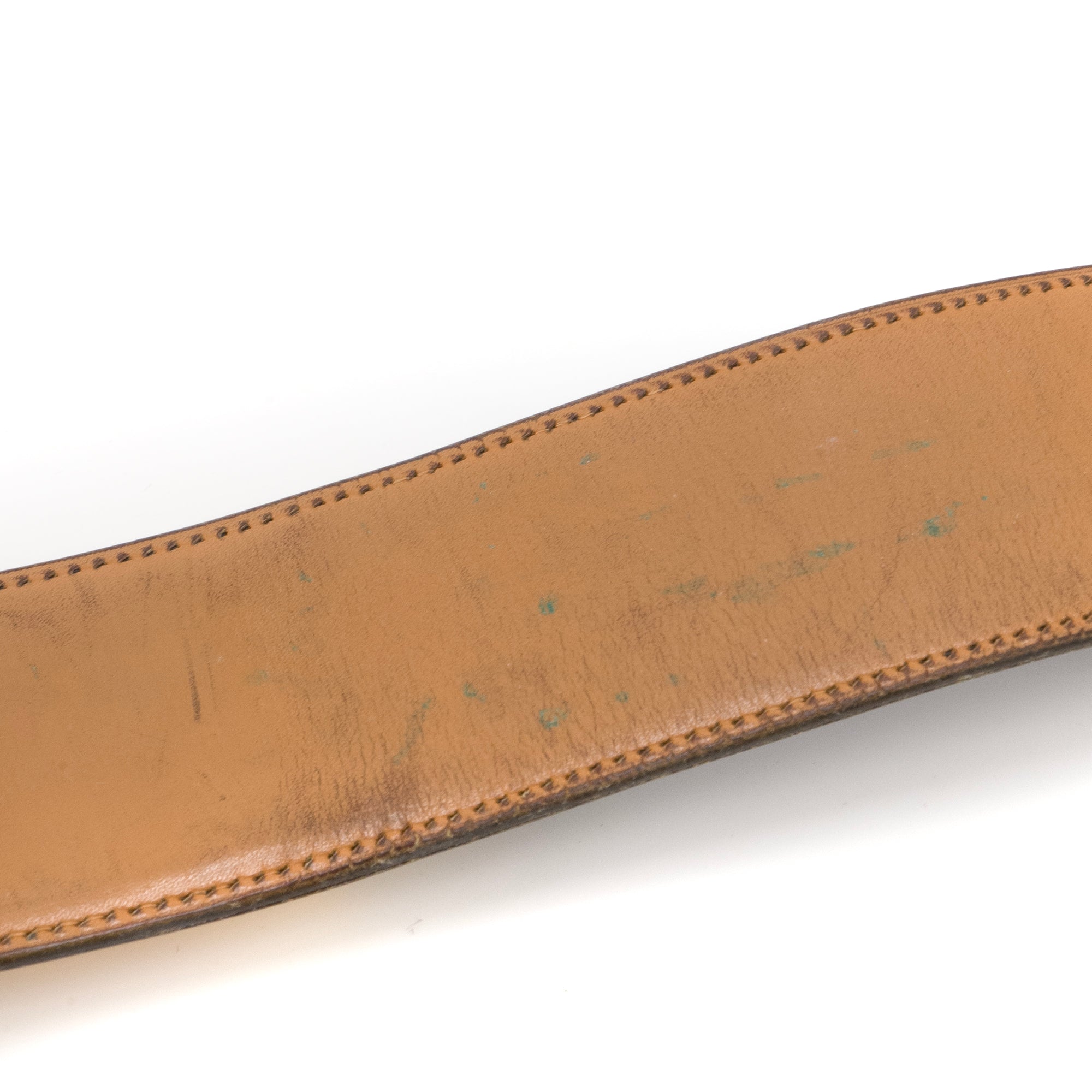 HERMÈS - Ceinture Collier de Chien Hermès en cuir noir (T80)