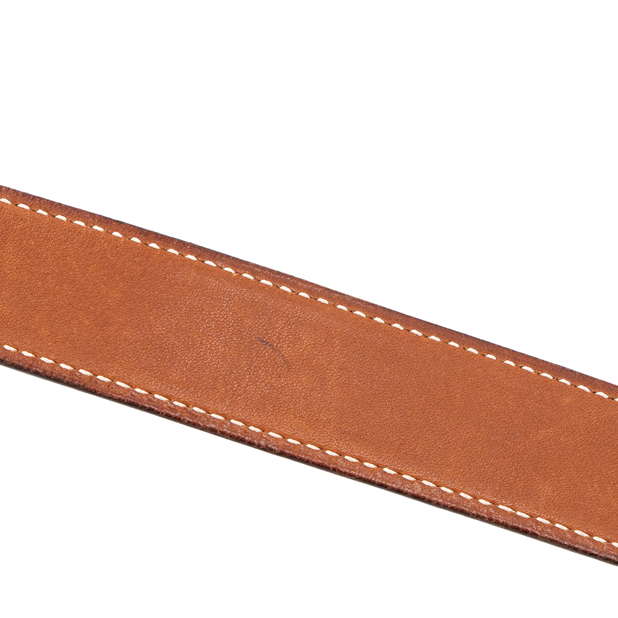 HERMÈS - Ceinture Etrivière Hermès en cuir barenia (T78)
