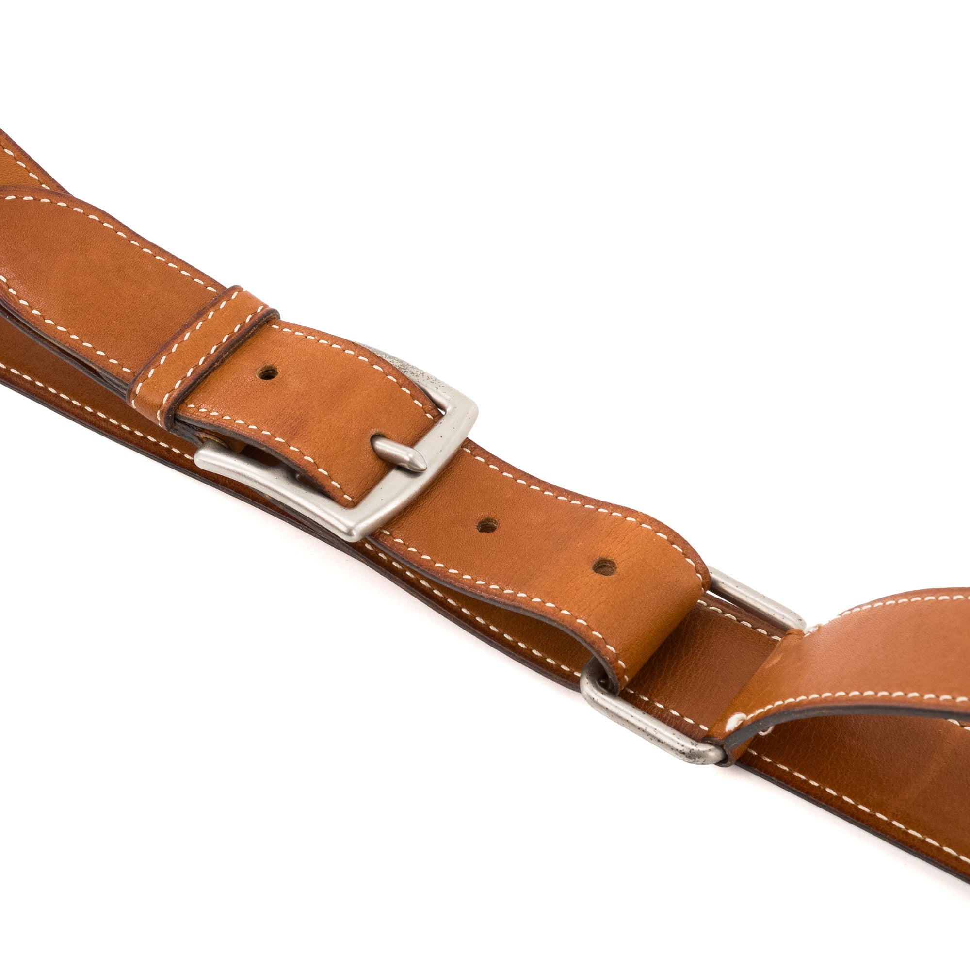 HERMÈS - Ceinture Etrivière Hermès en cuir barenia (T78)