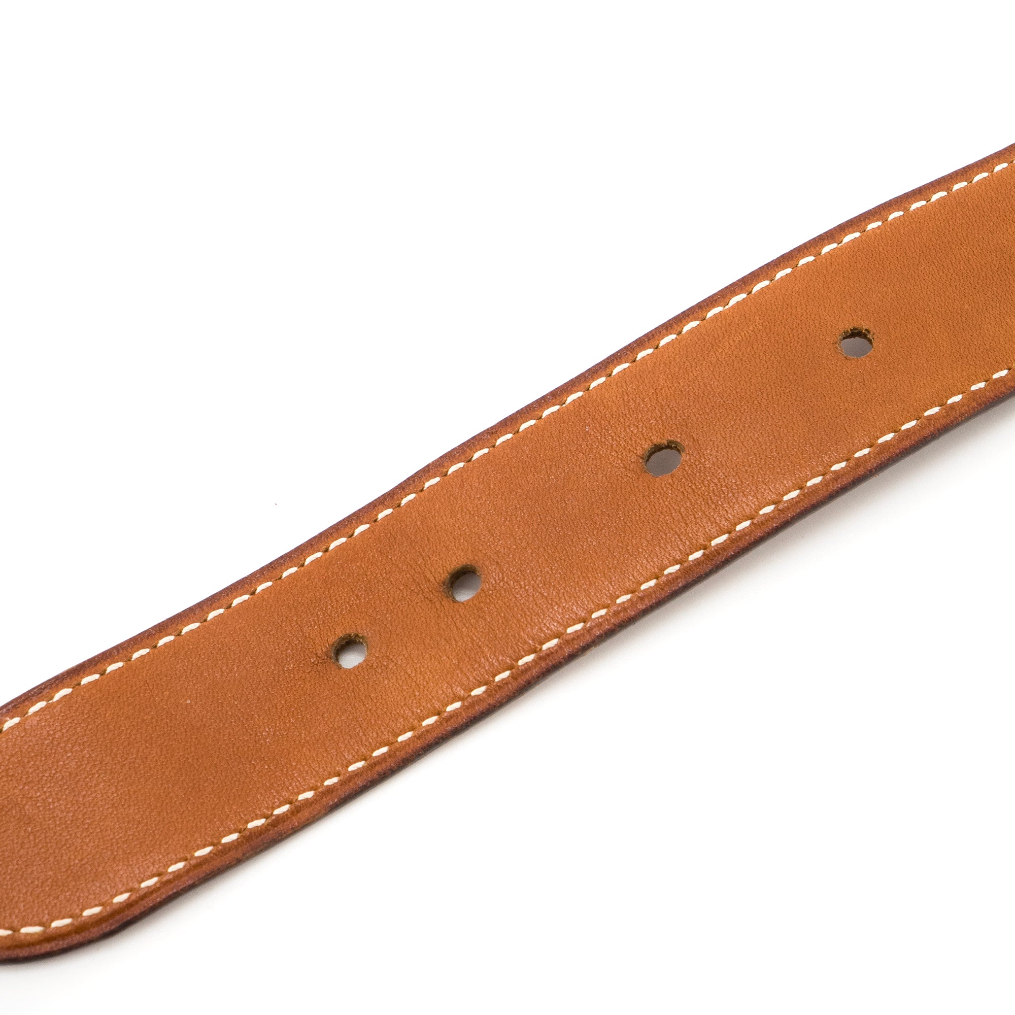 HERMÈS - Ceinture Etrivière Hermès en cuir barenia (T78)