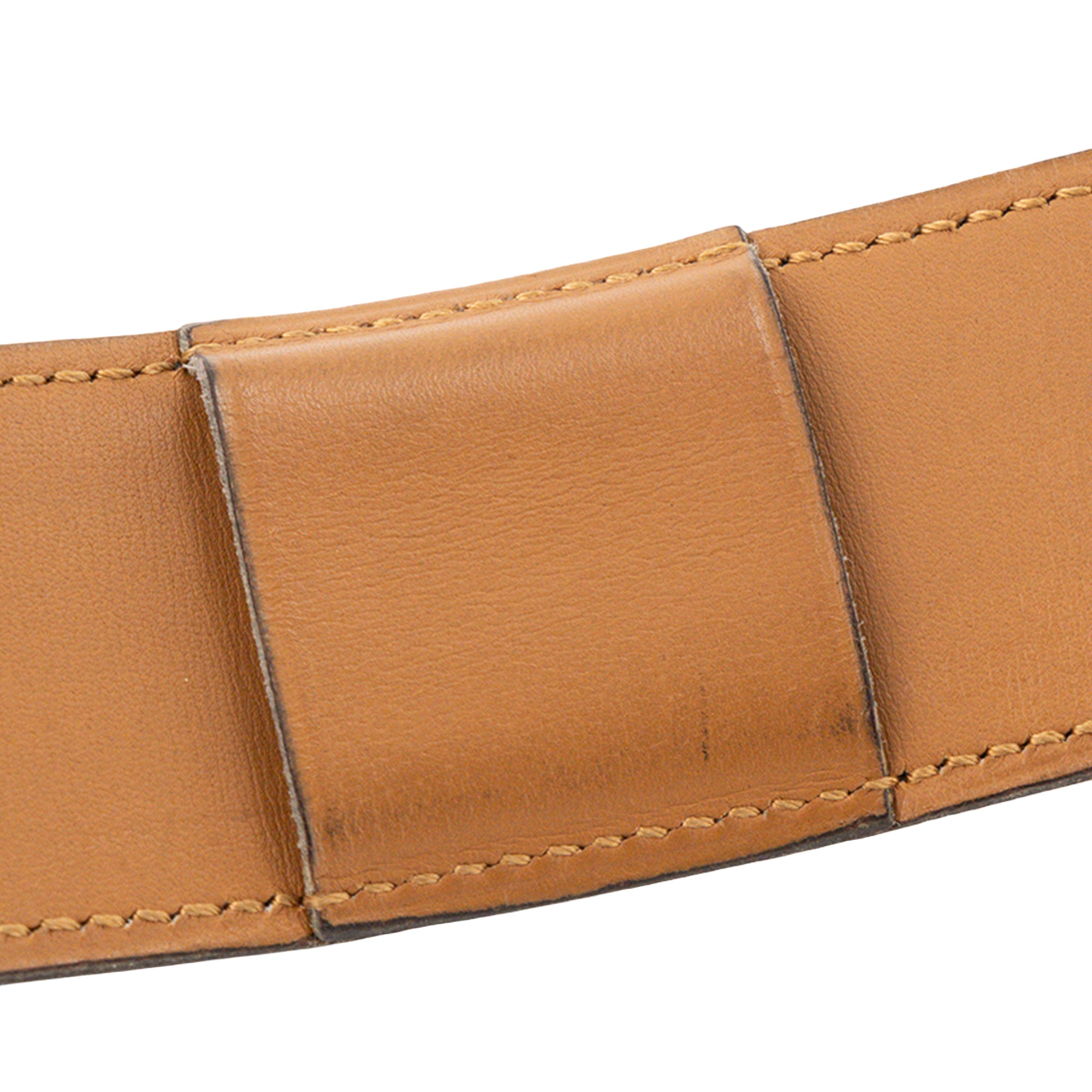 HERMÈS - Ceinture Kelly Large Hermès en cuir lisse noire (T65)