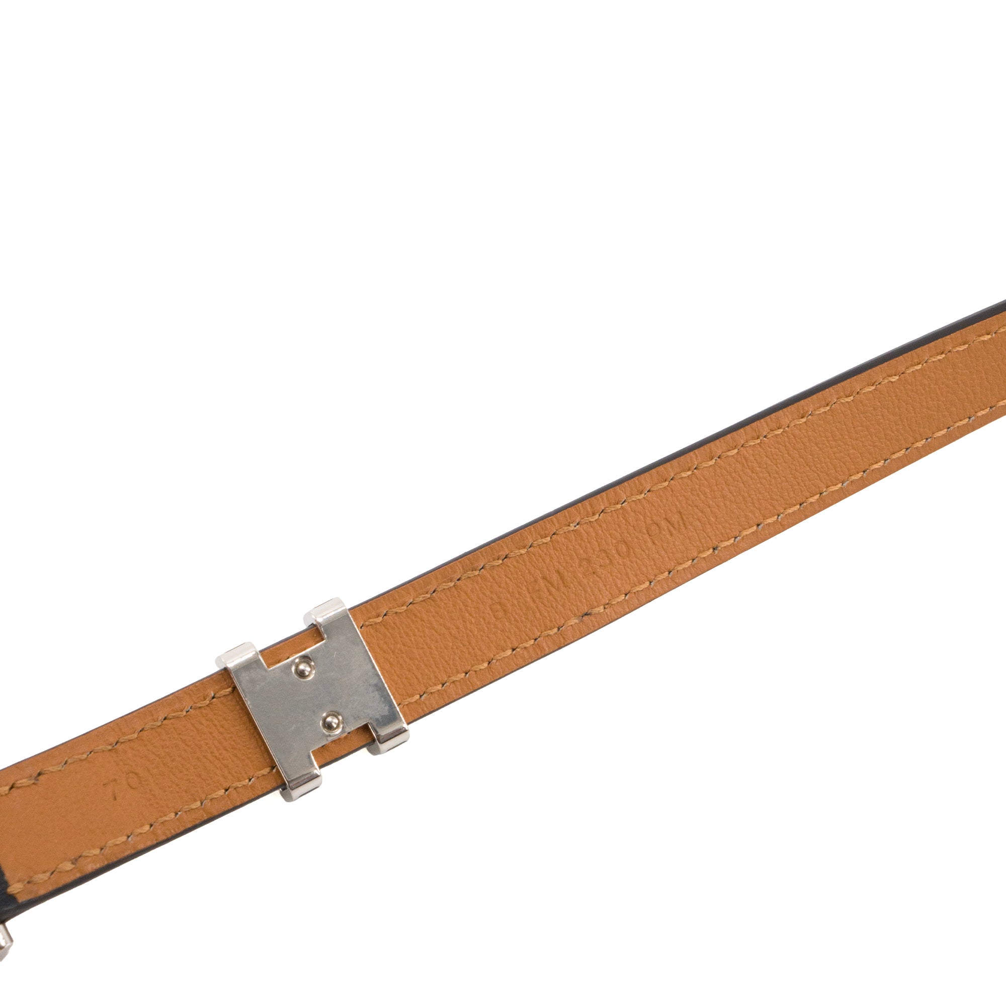 HERMÈS - Ceinture Pop H 15 Hermès en cuir epsom noir (T70)