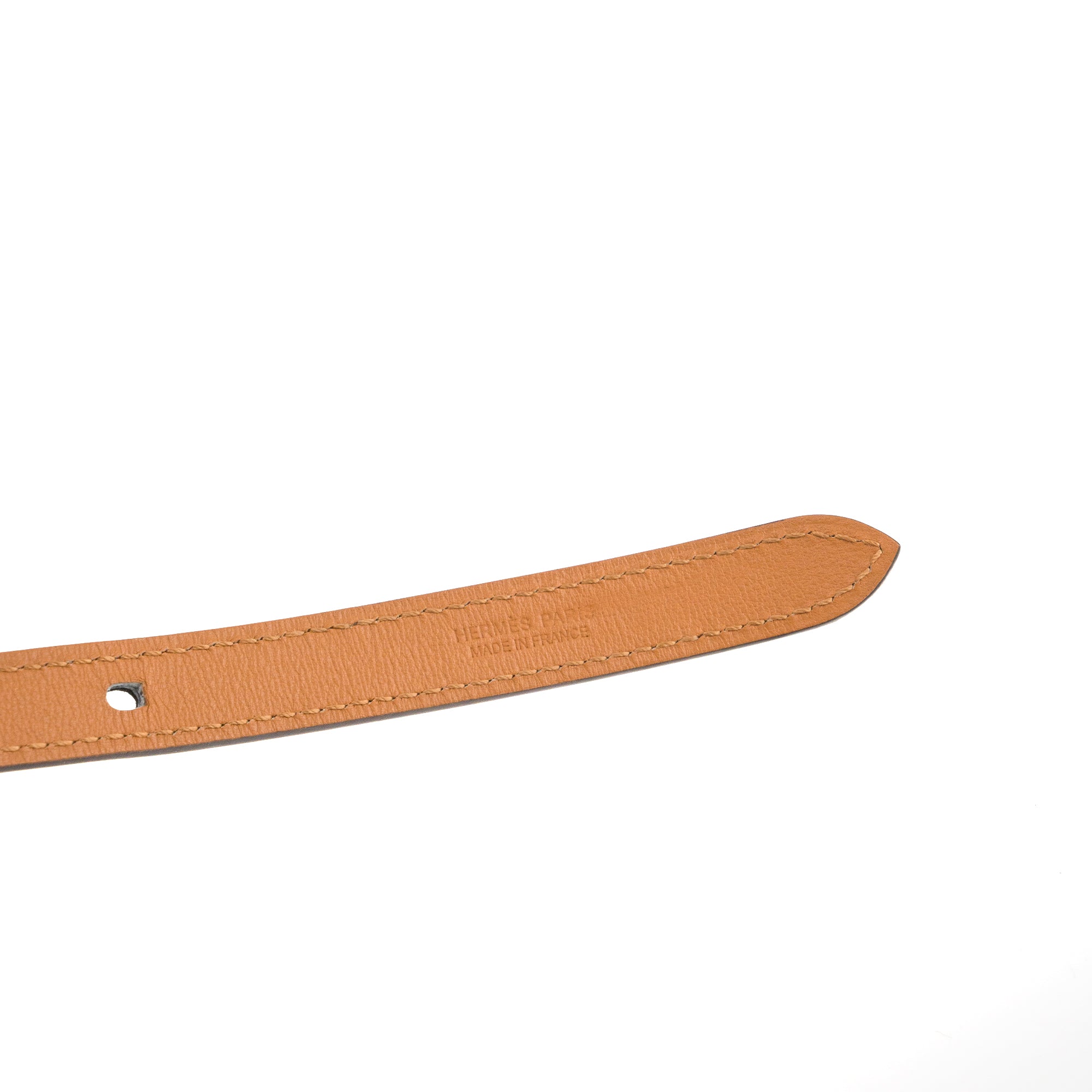 HERMÈS - Ceinture Pop H 15 Hermès en cuir epsom noir (T70)