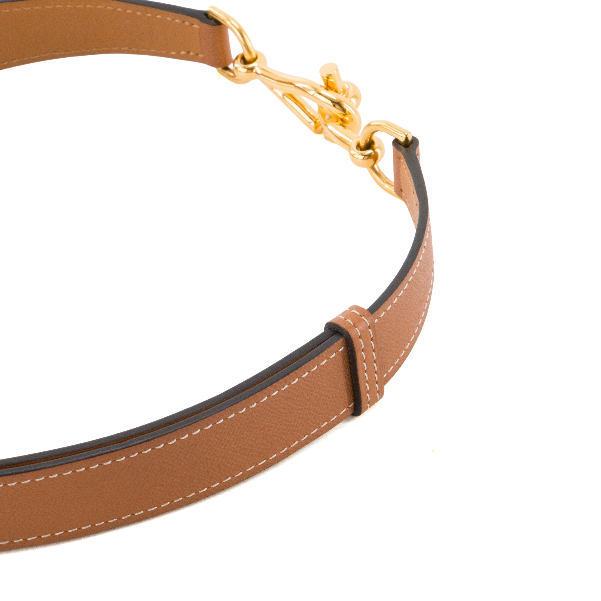 HERMÈS - Ceinture Régate 24 Hermès en cuir grainé gold (TU)