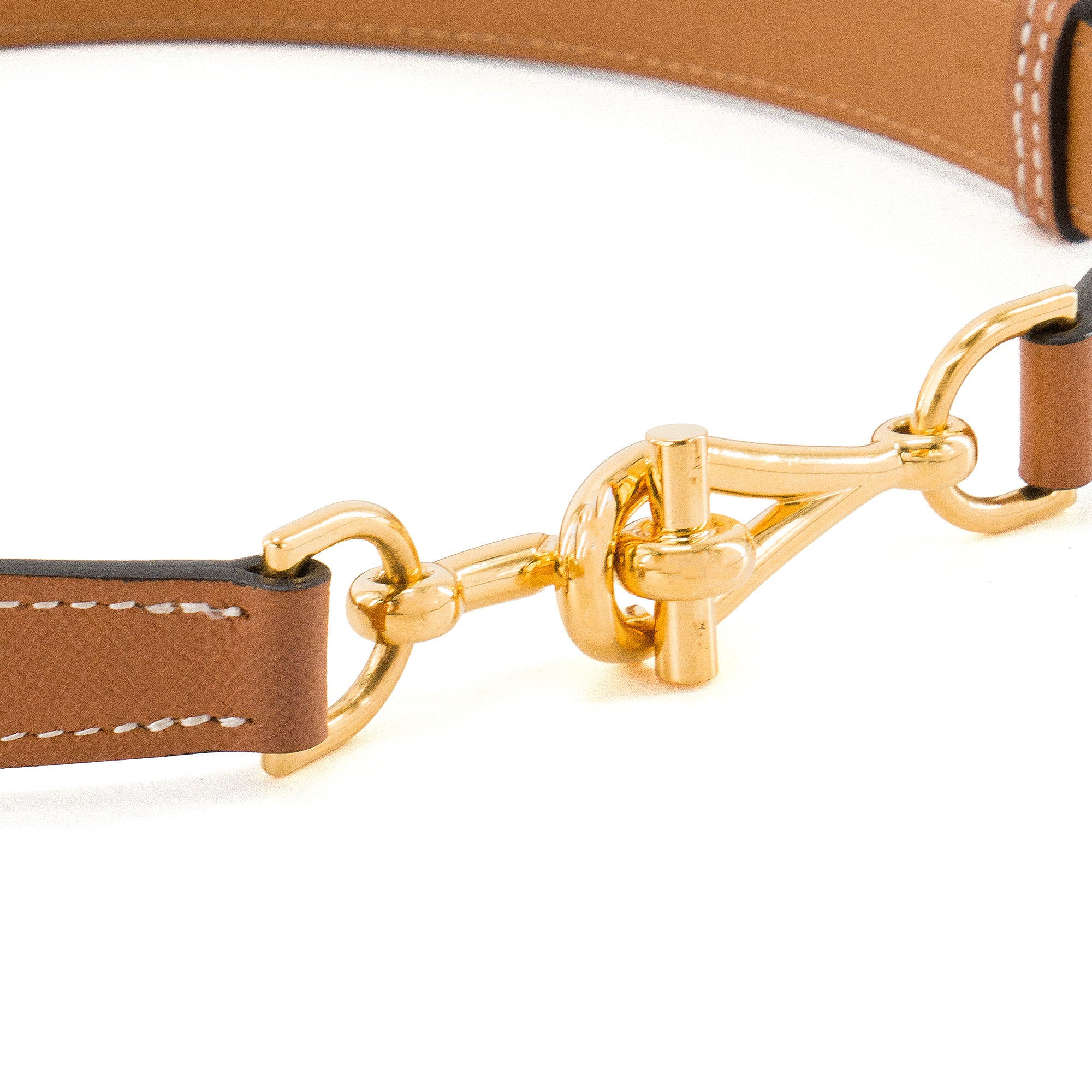 HERMÈS - Ceinture Régate 24 Hermès en cuir grainé gold (TU)