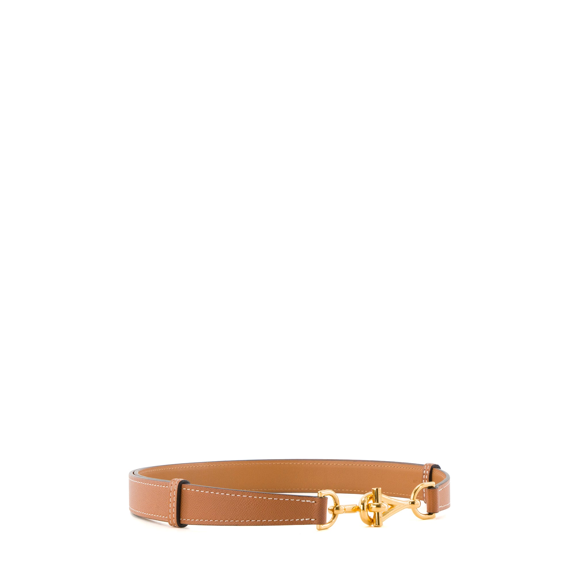 HERMÈS - Ceinture Régate 24 Hermès en cuir grainé gold (TU)