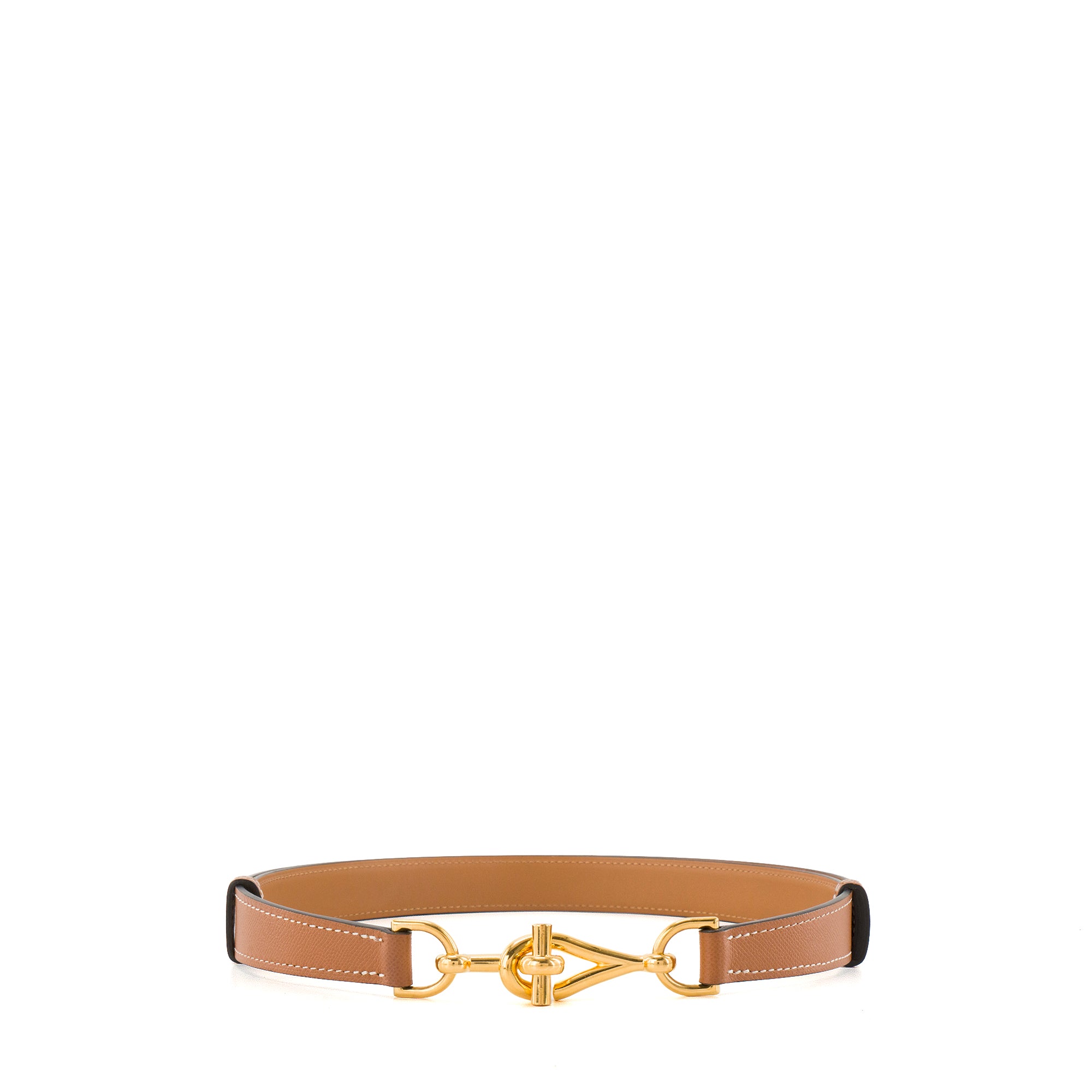 HERMÈS - Ceinture Régate 24 Hermès en cuir grainé gold (TU)