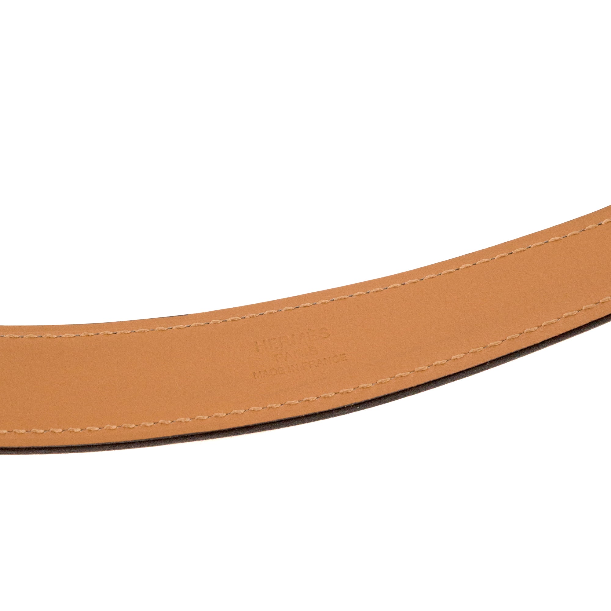 HERMÈS - Ceinture Régate 24 Hermès en cuir grainé gold (TU)