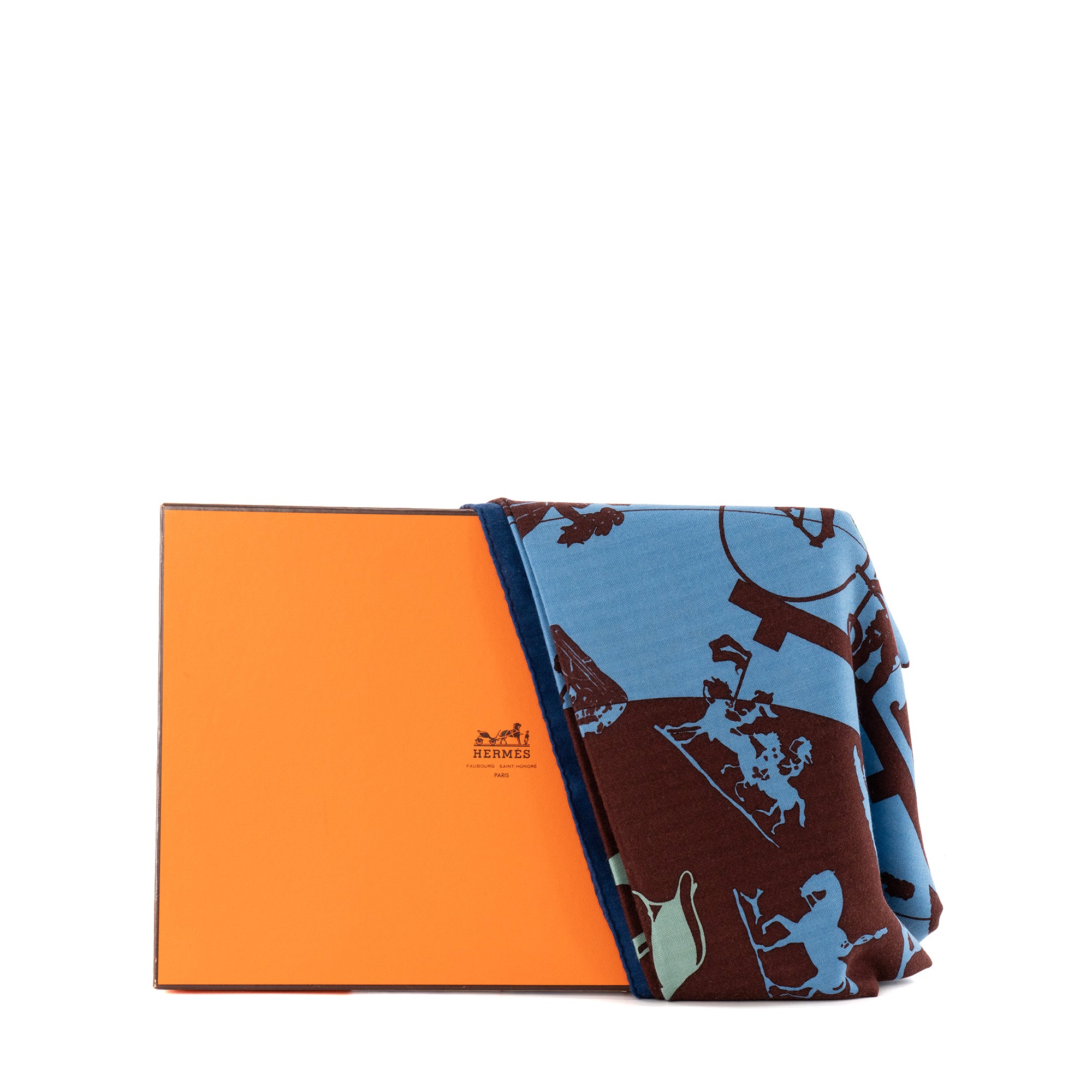HERMÈS - Carré 140 Jeux d'ombres Hermès en cachemire et soie multicolore