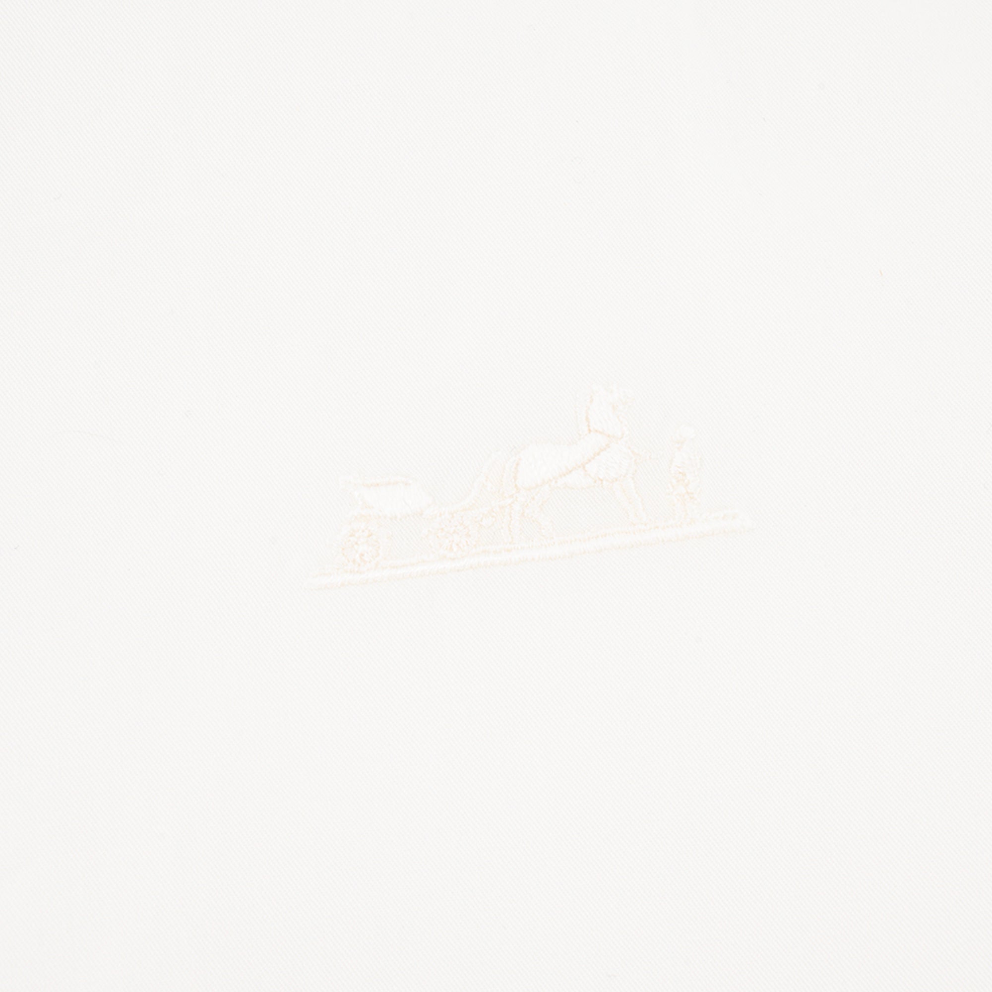 HERMÈS - Chemise Micro Hermès en twill de coton (T36)
