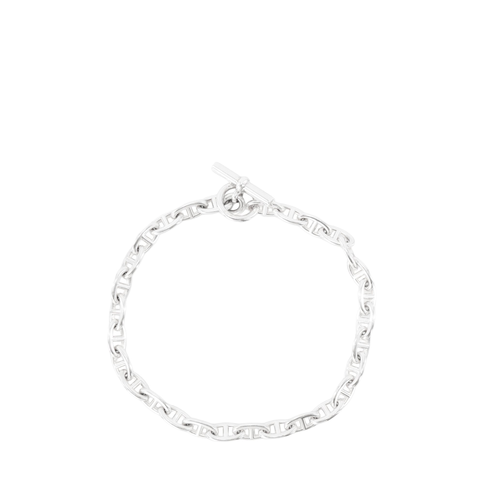 HERMÈS - Collier chaîne d’ancre GM Hermès en argent
