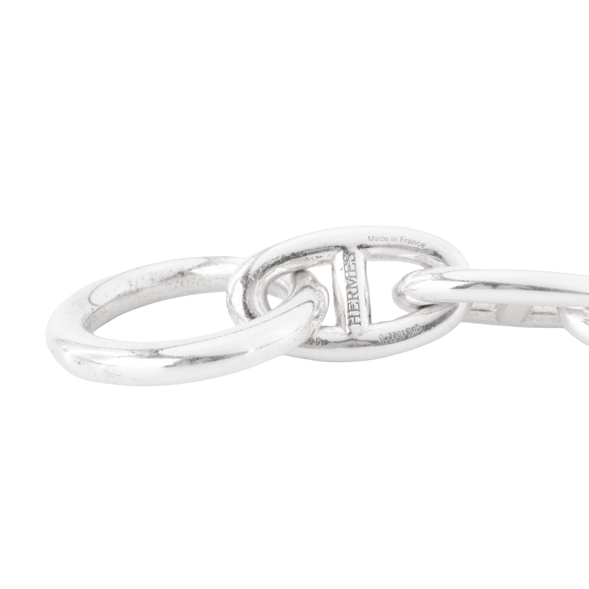 HERMÈS - Collier chaîne d’ancre GM Hermès en argent