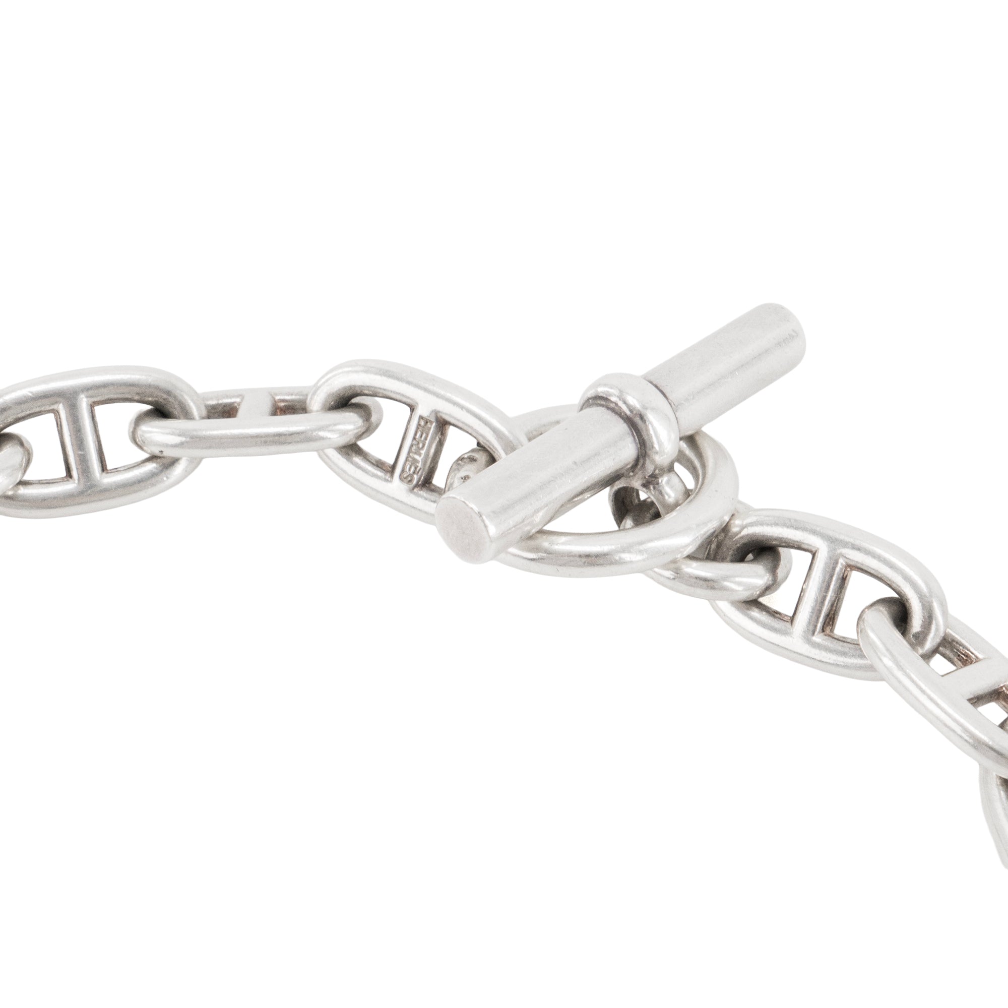 HERMÈS - Collier Chaîne d'ancre grand modèle Hermès en argent vintage
