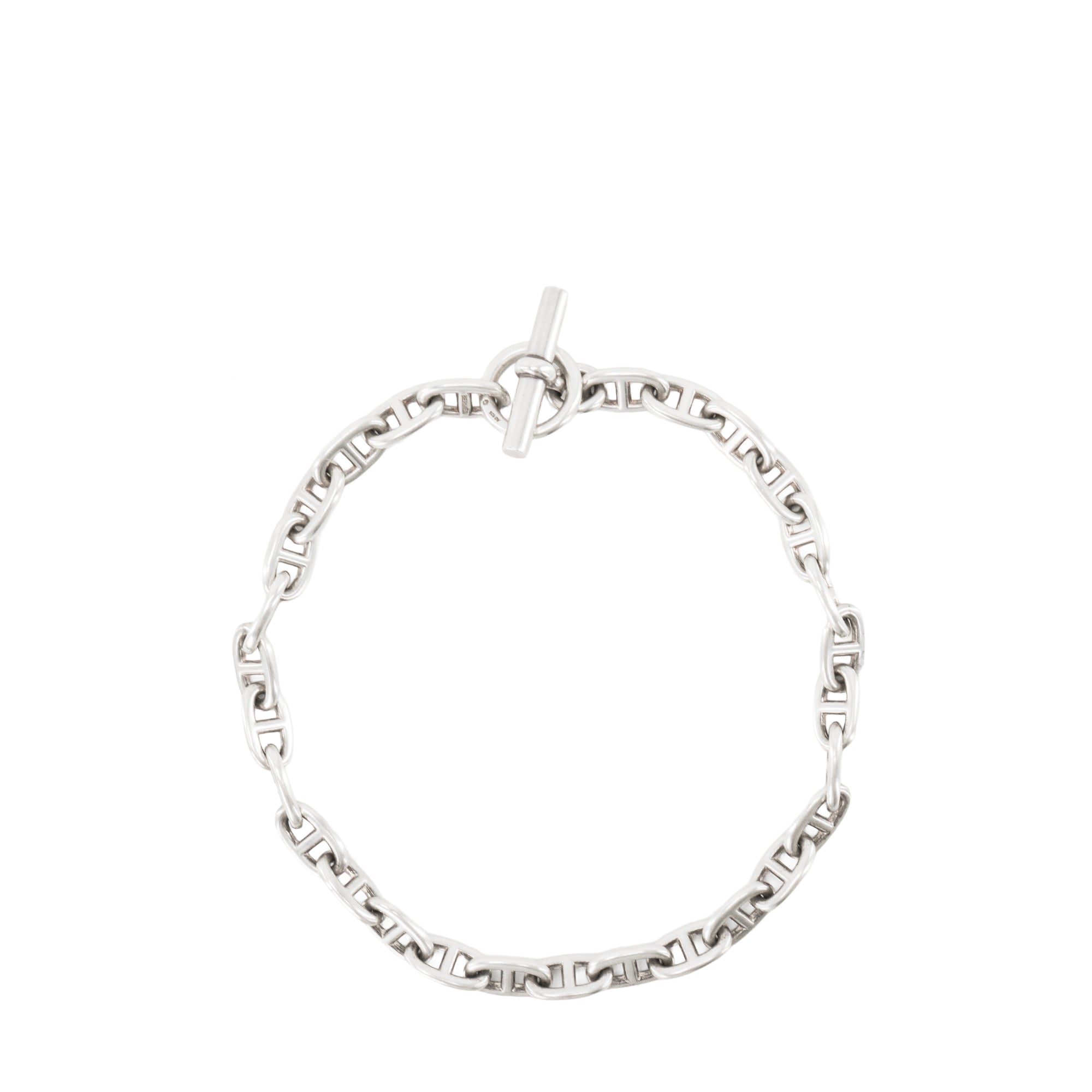 HERMÈS - Collier Chaîne d'ancre grand modèle Hermès en argent vintage