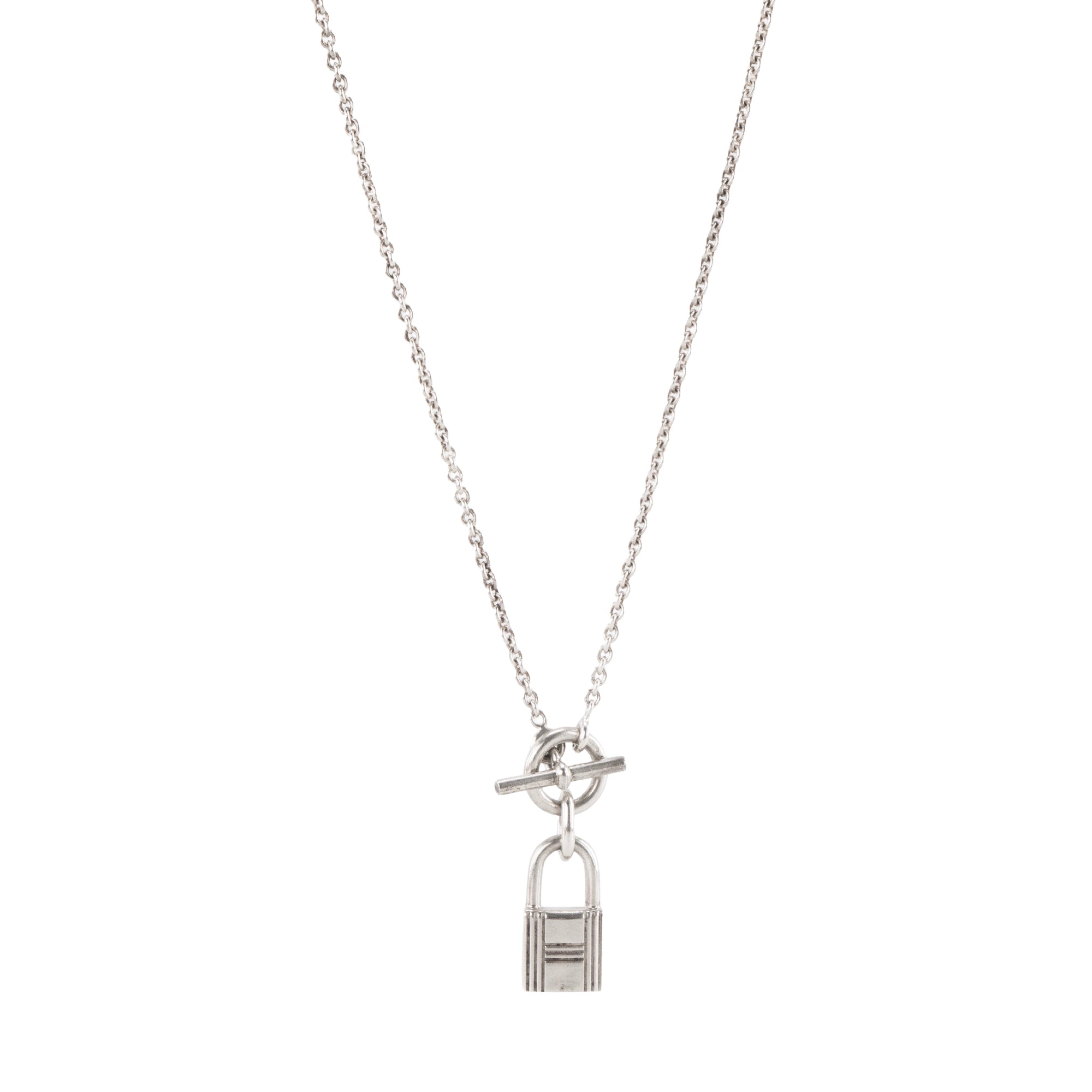 HERMÈS - Collier Pendentif Kelly Cadenas Hermès en argent